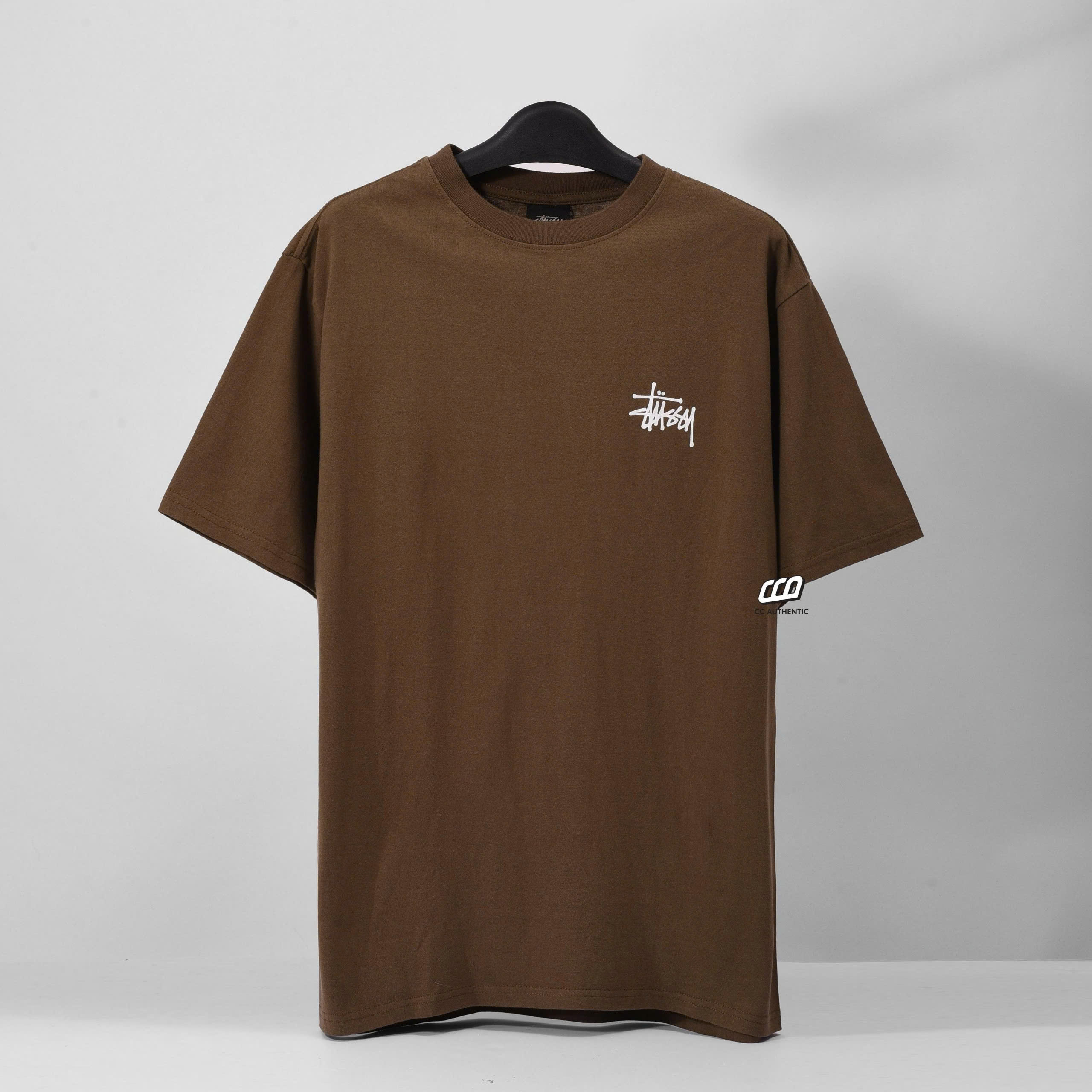 STUSSY BASIC TSHIRT - BROWN