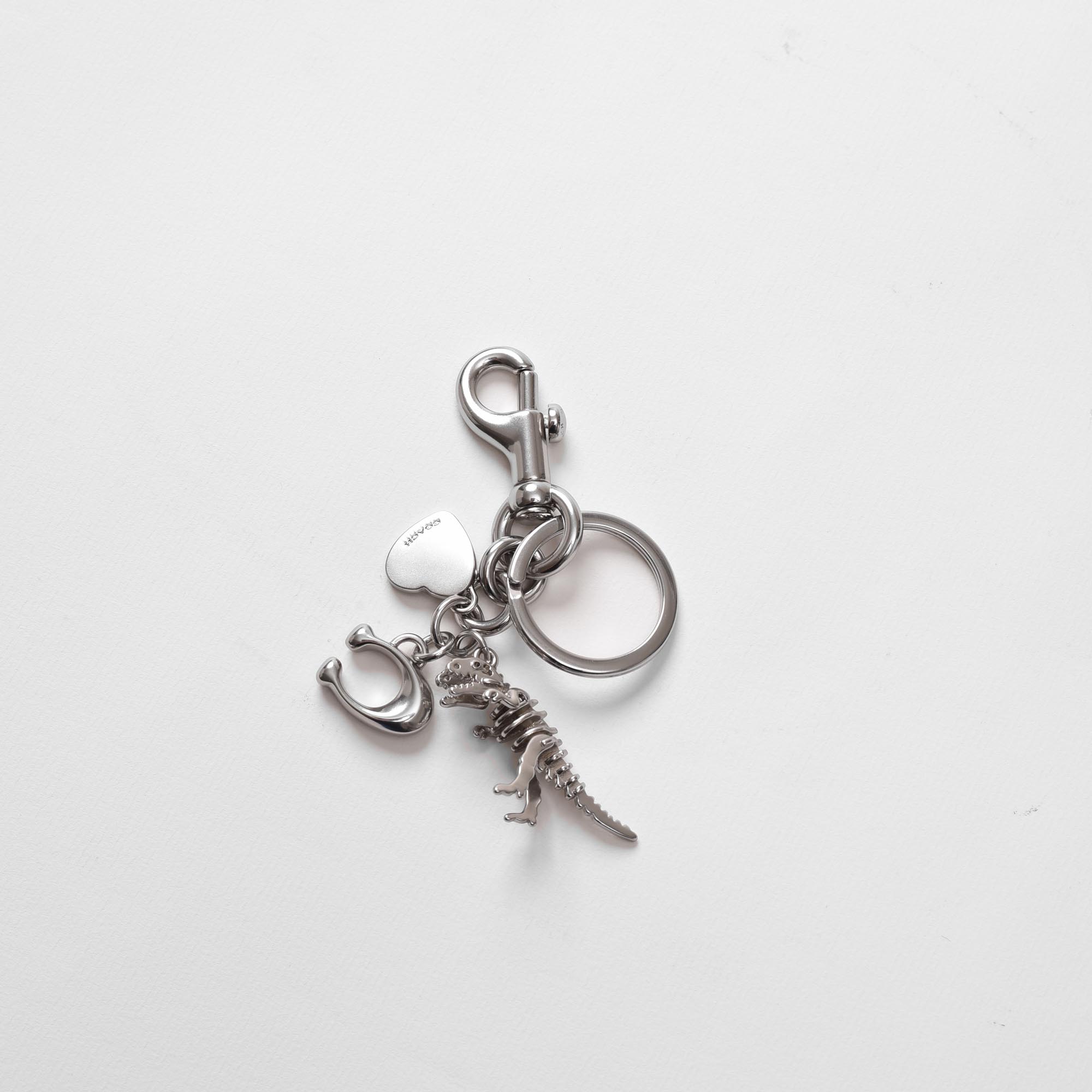 COACH DINOAUR KEYCHAIN - SILVER