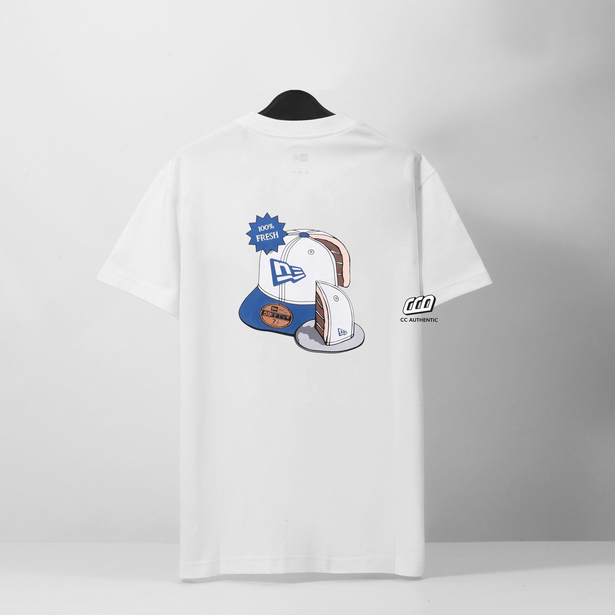 NEW ERA CAP CAKE T-SHIRT - WHITE