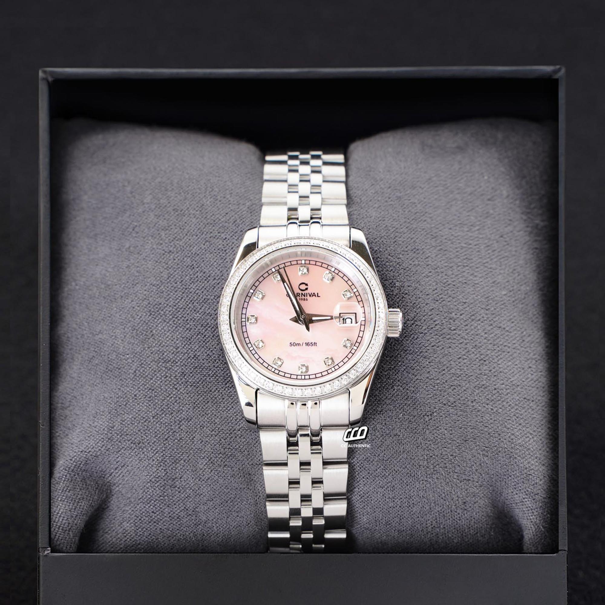 ĐỒNG HỒ NỮ CARNIVAL 8131L2 VT HK QUAZT 32MM