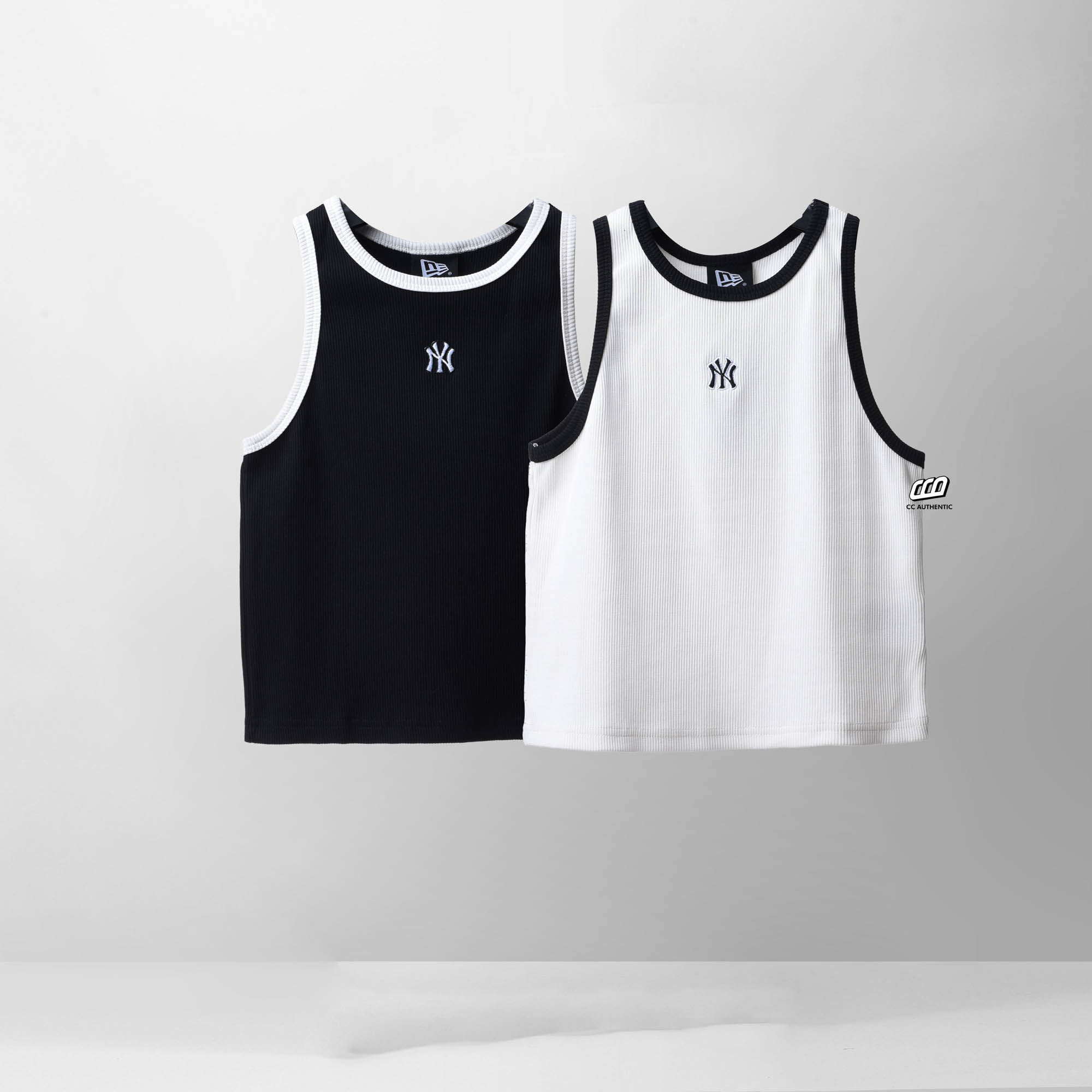 NEW ERA WMS CROPT 2PACKS TANK TOP - BLACK/WHITE