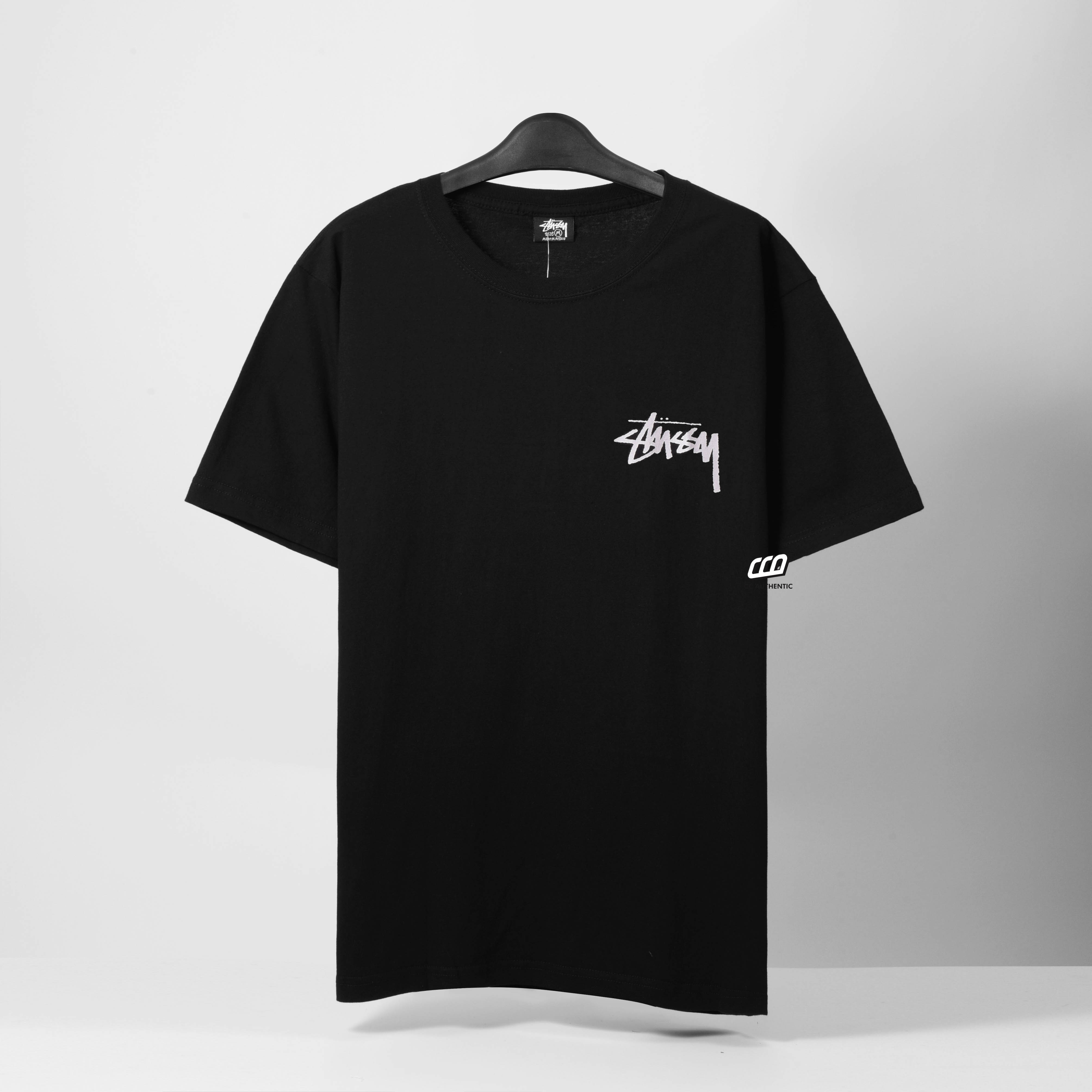 STUSSY FUZZY DICE T-SHIRT - BLACK