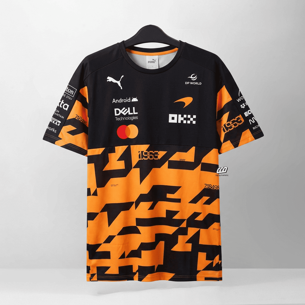PUMA MCLAREN RACING 1000TH GRAND PRIX T-SHIRT - BLACK/ORANGE