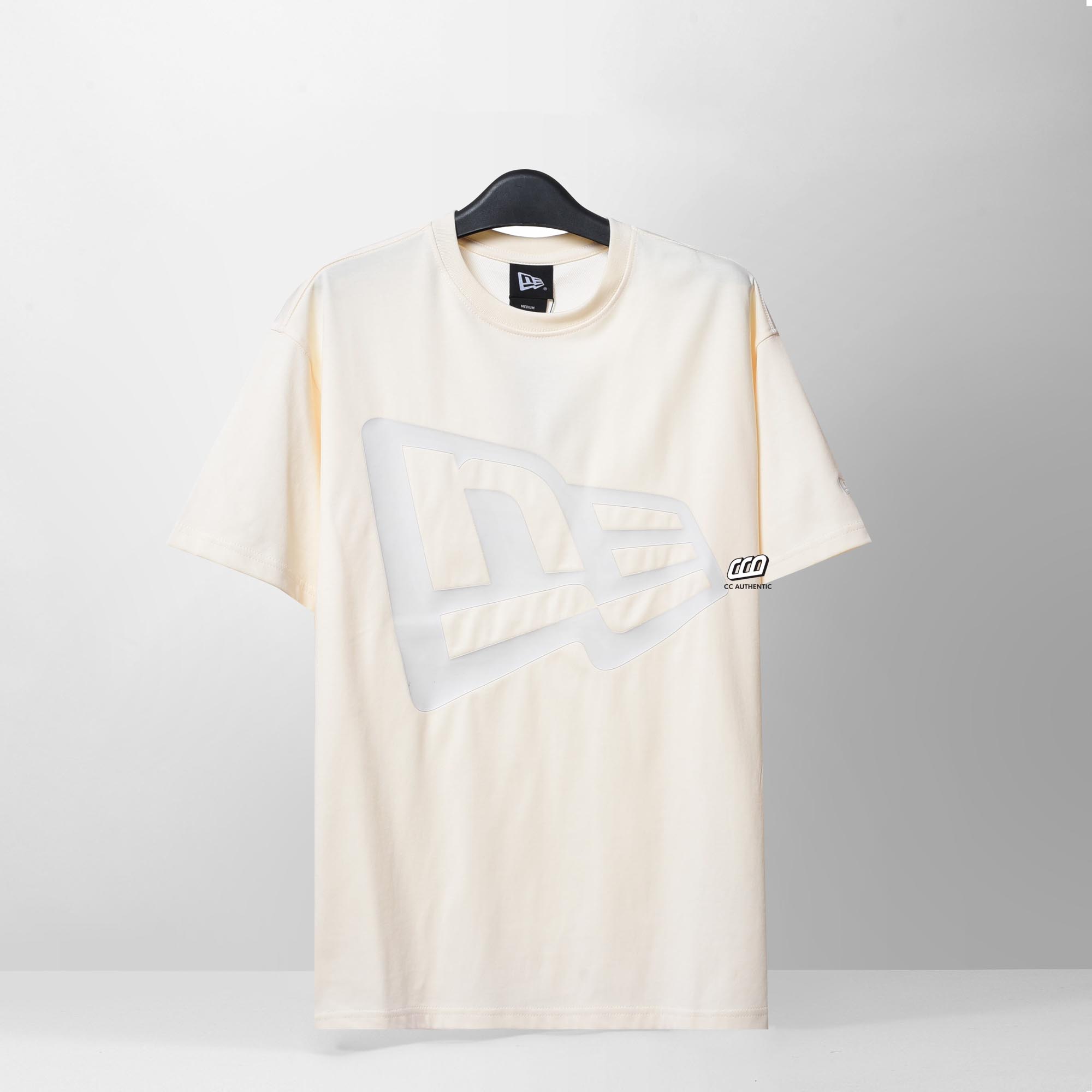 NEW ERA FLAG BIG LOGO T-SHIRT - IVORY