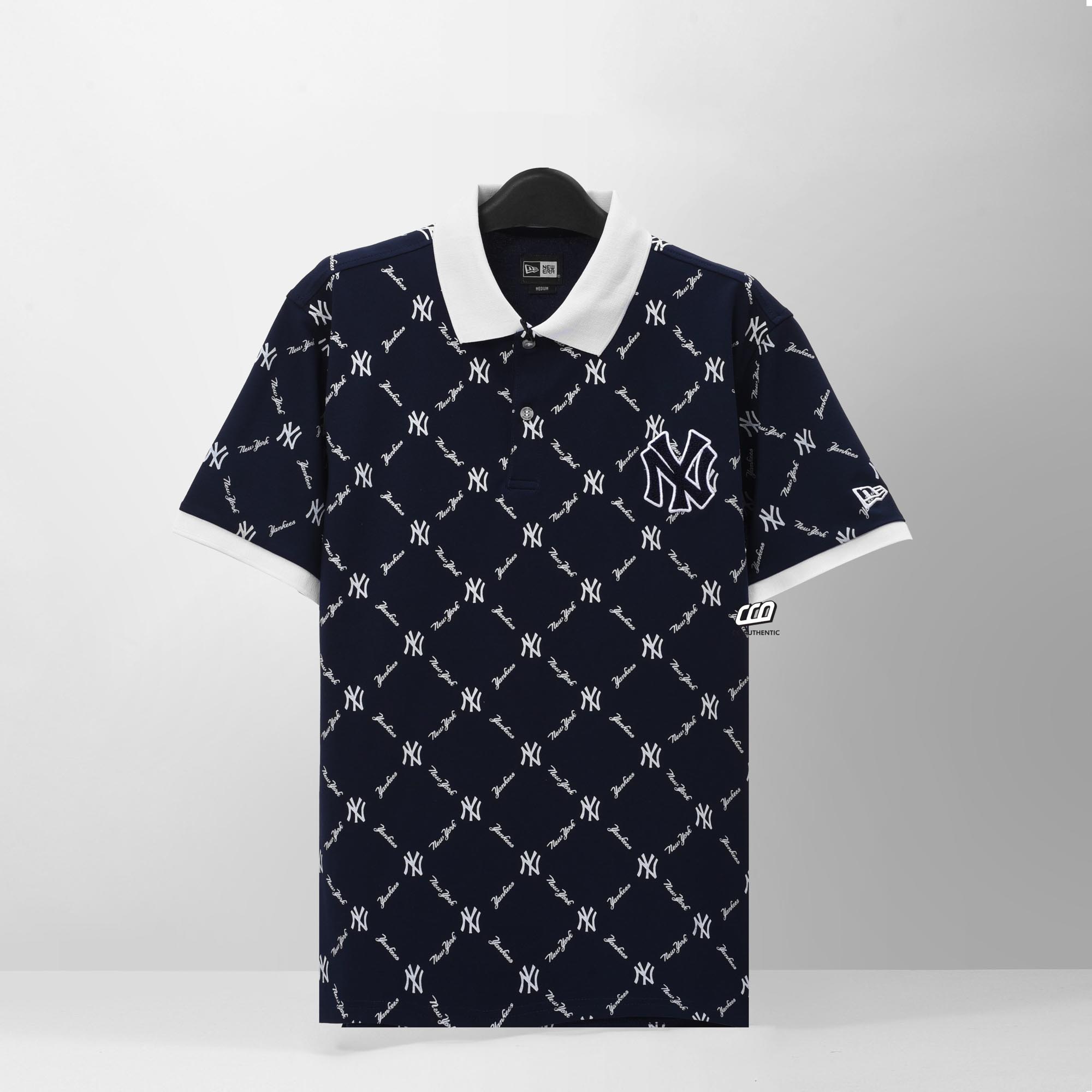 NEW ERA NEW YORK MONOGRAM POLO SHIRT - NAVY