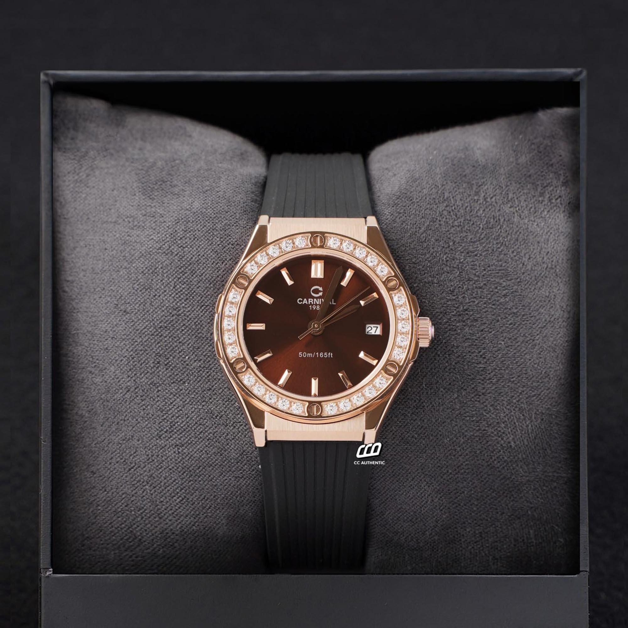 ĐỒNG HỒ NỮ CARNIVAL 8168L2 VH DCS N QUAZT 34MM