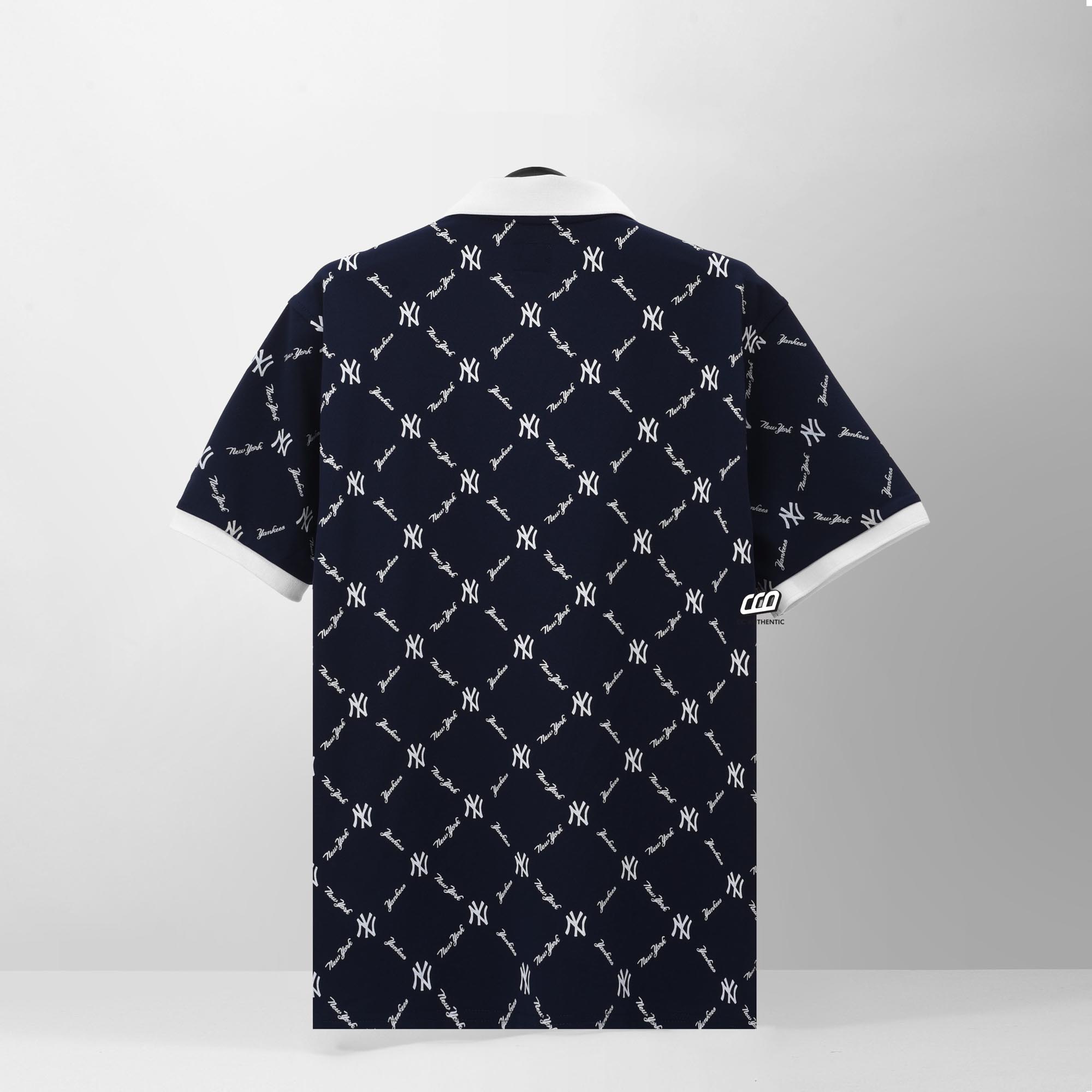 NEW ERA NEW YORK MONOGRAM POLO SHIRT - NAVY