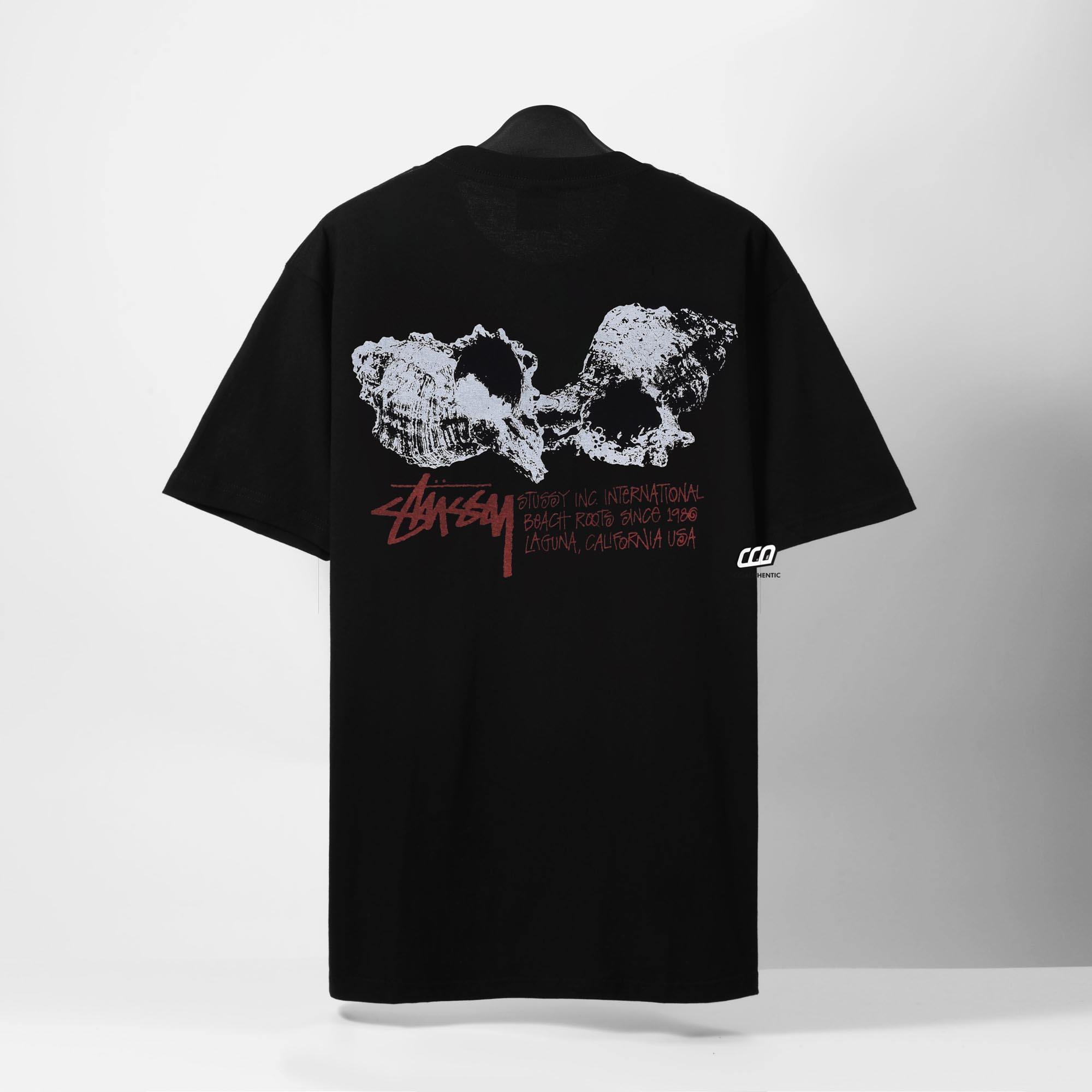 STUSSY SHELLS T-SHIRT - BLACK