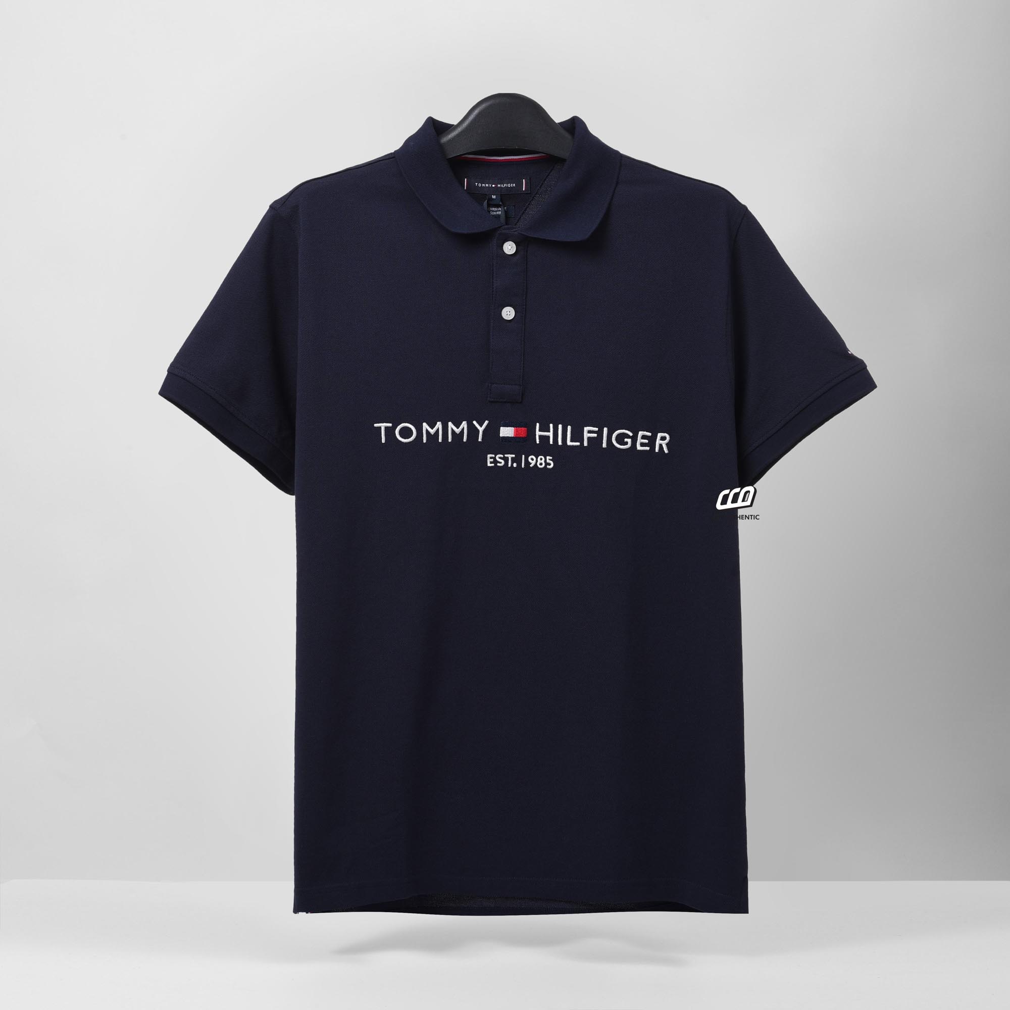 TOMMY HILFIGER BIG AND TALL POLO SHIRT - NAVY