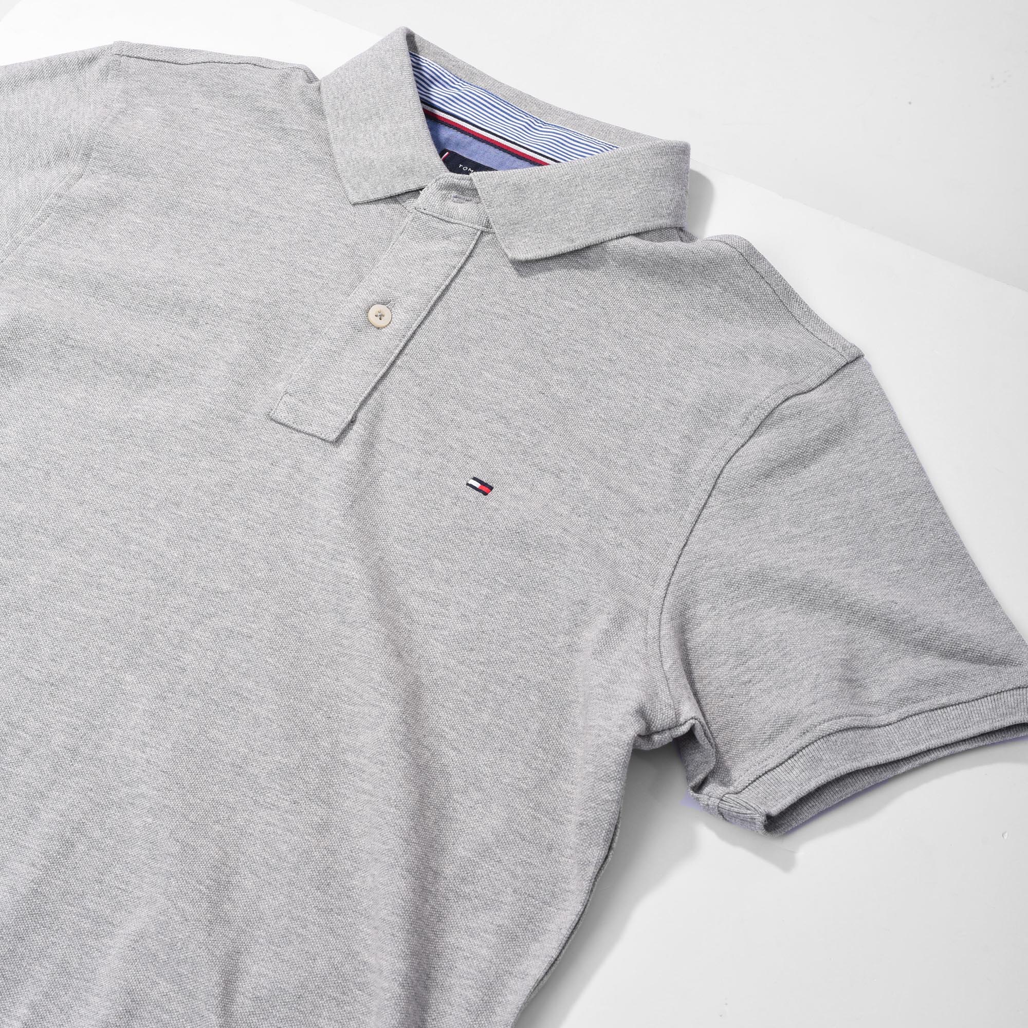 TOMMY HILFIGER BASIC POLO SHIRT - GREY