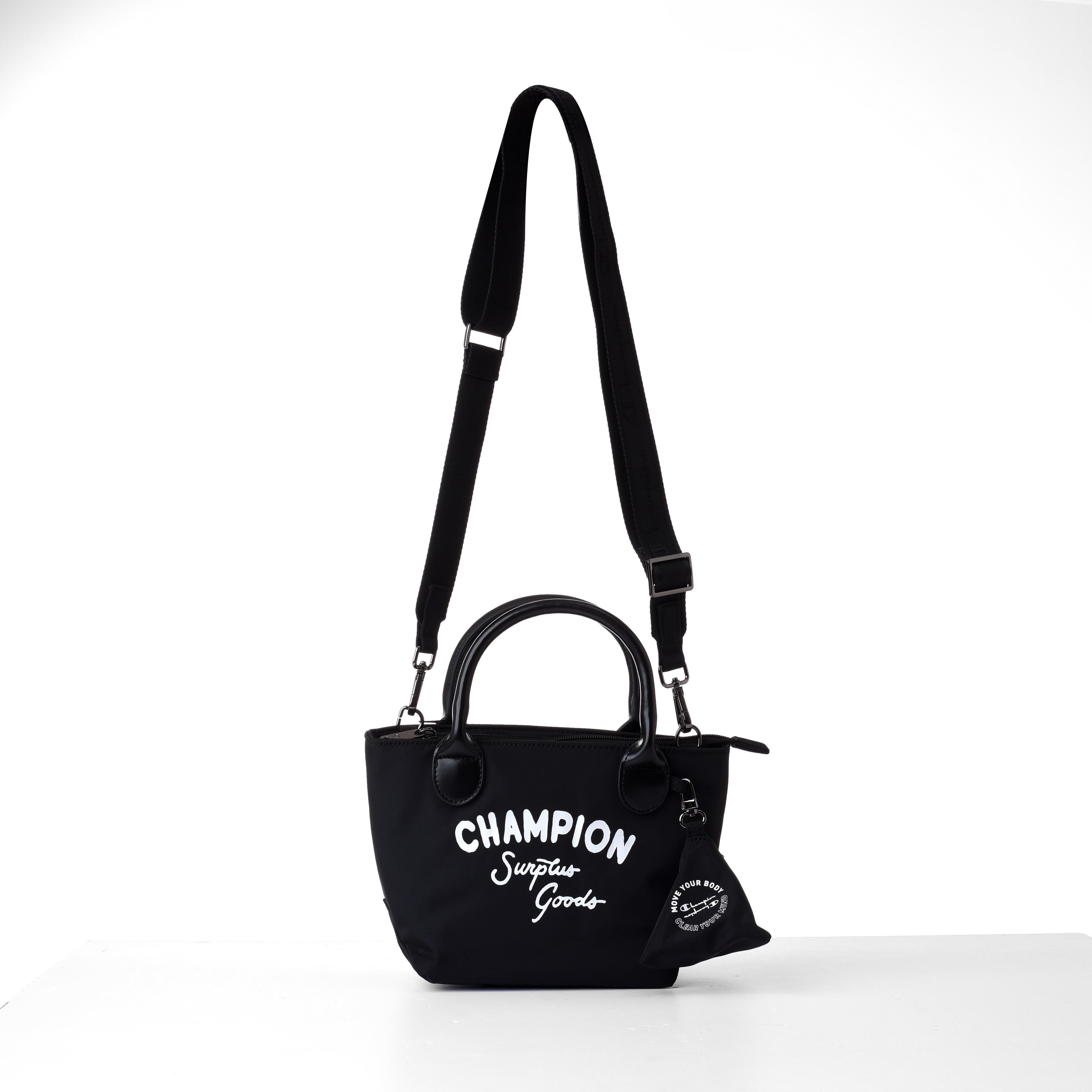 CHAMPION TRAPEZOIDAL MINI TOTE BAG - BLACK