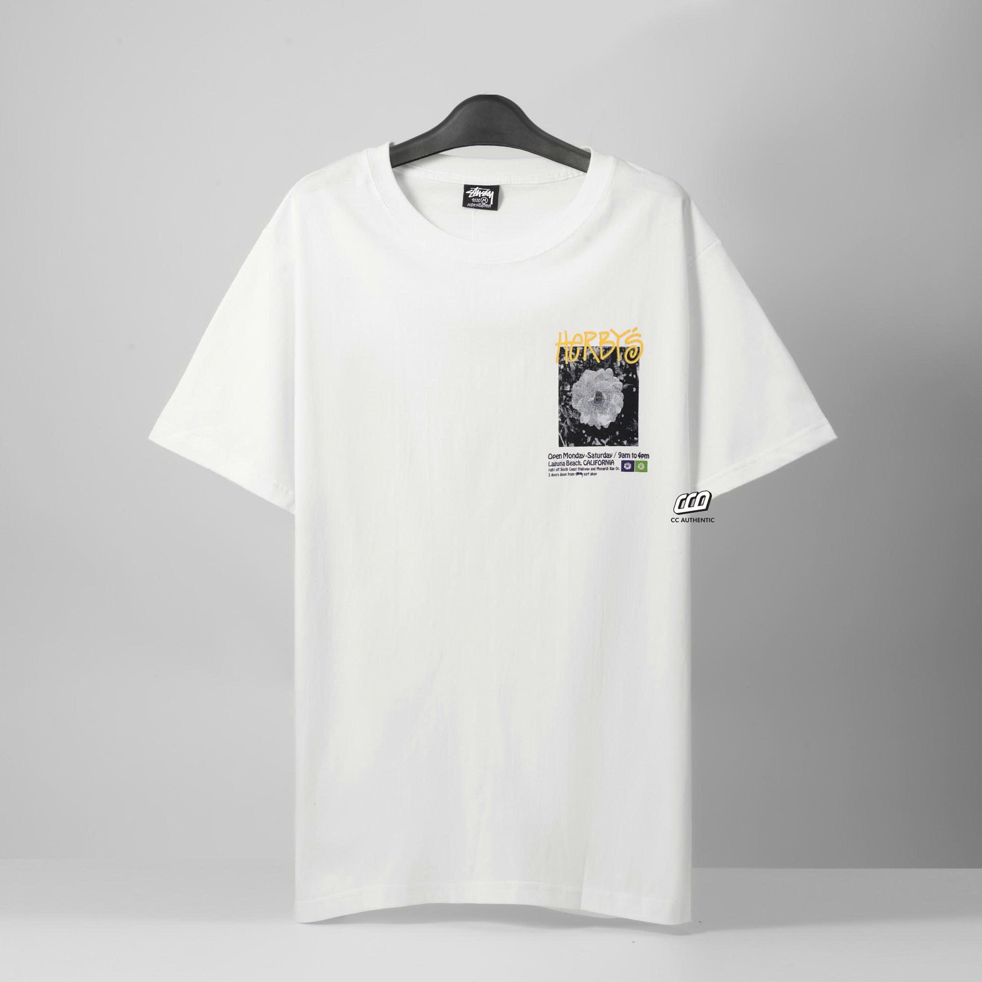 STUSSY HERBY DYED T-SHIRT - WHITE