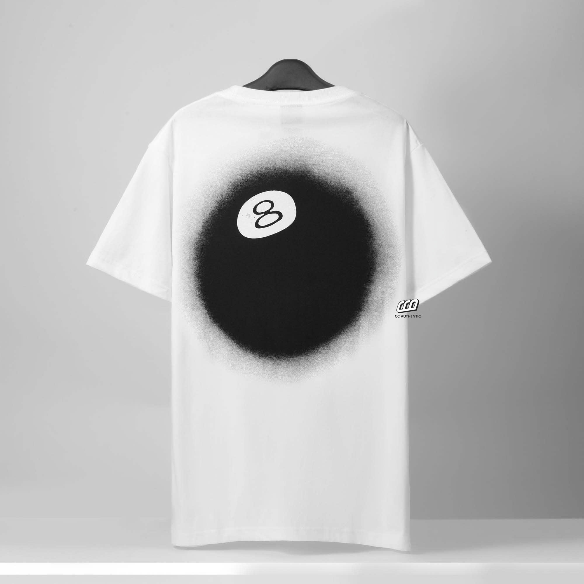 STUSSY 8BALL FADE T-SHIRT - WHITE