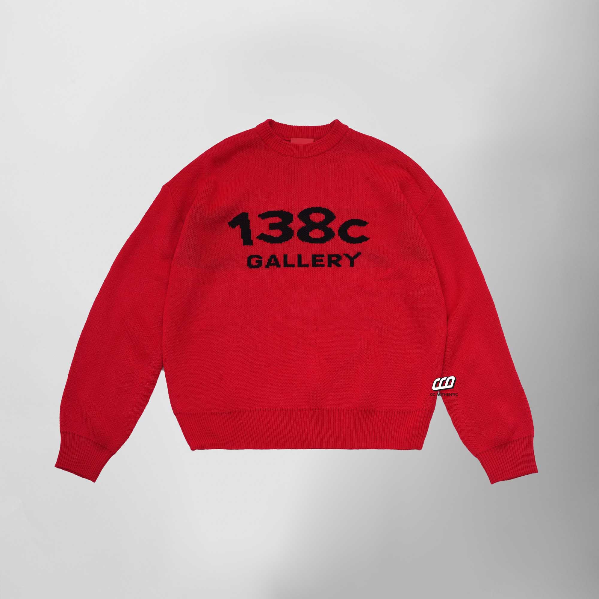 138C GALLERY RED LOVE KNIT SWEATER - RED