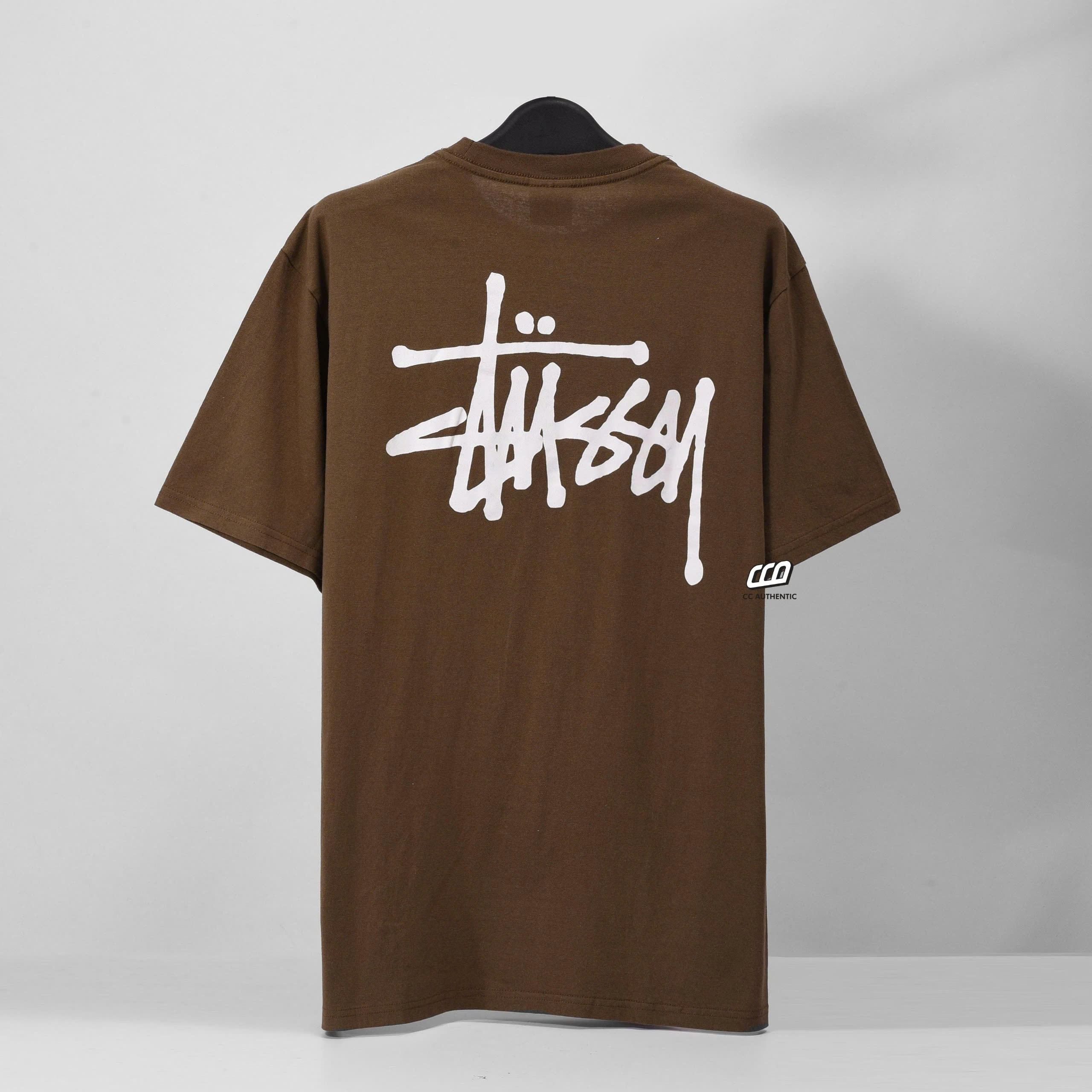 STUSSY BASIC TSHIRT - BROWN