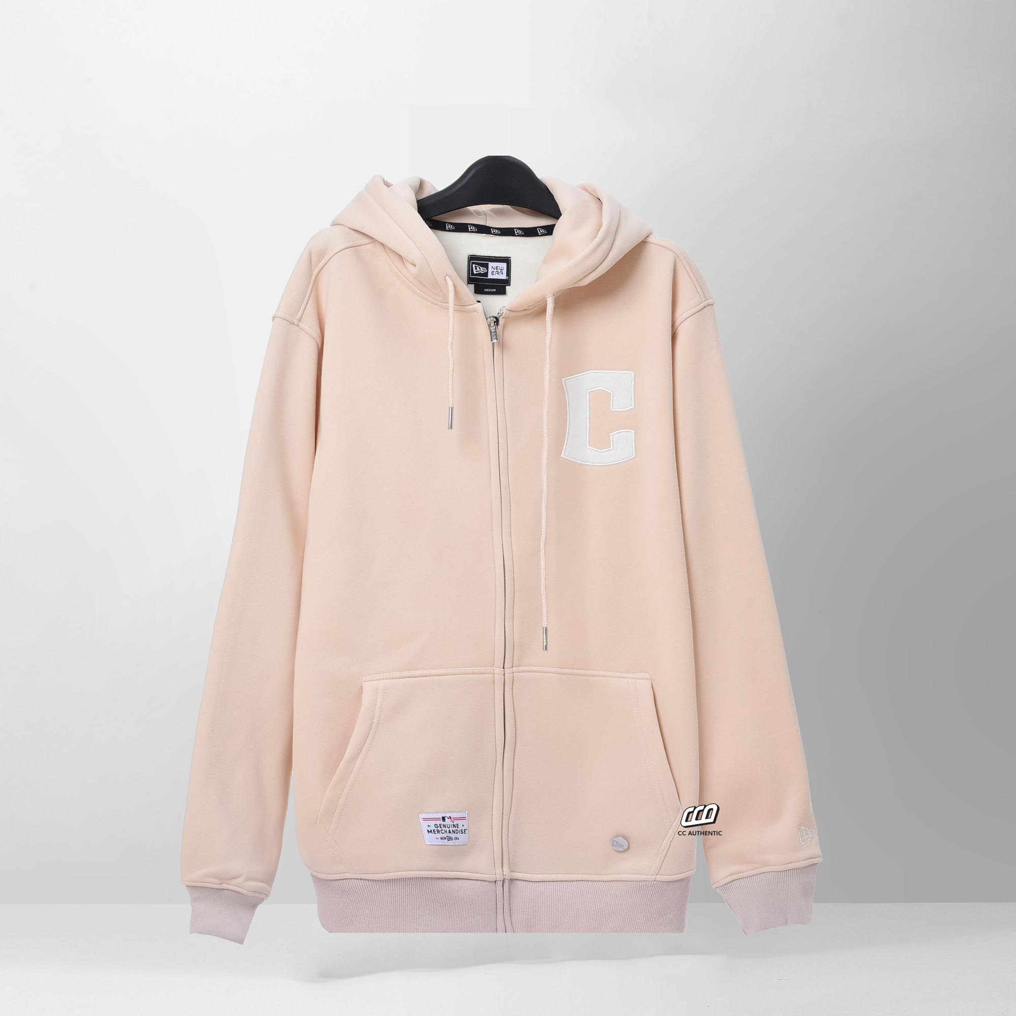 NEW ERA BASIC LOGO CLEVELAND HOODIE - IVORY