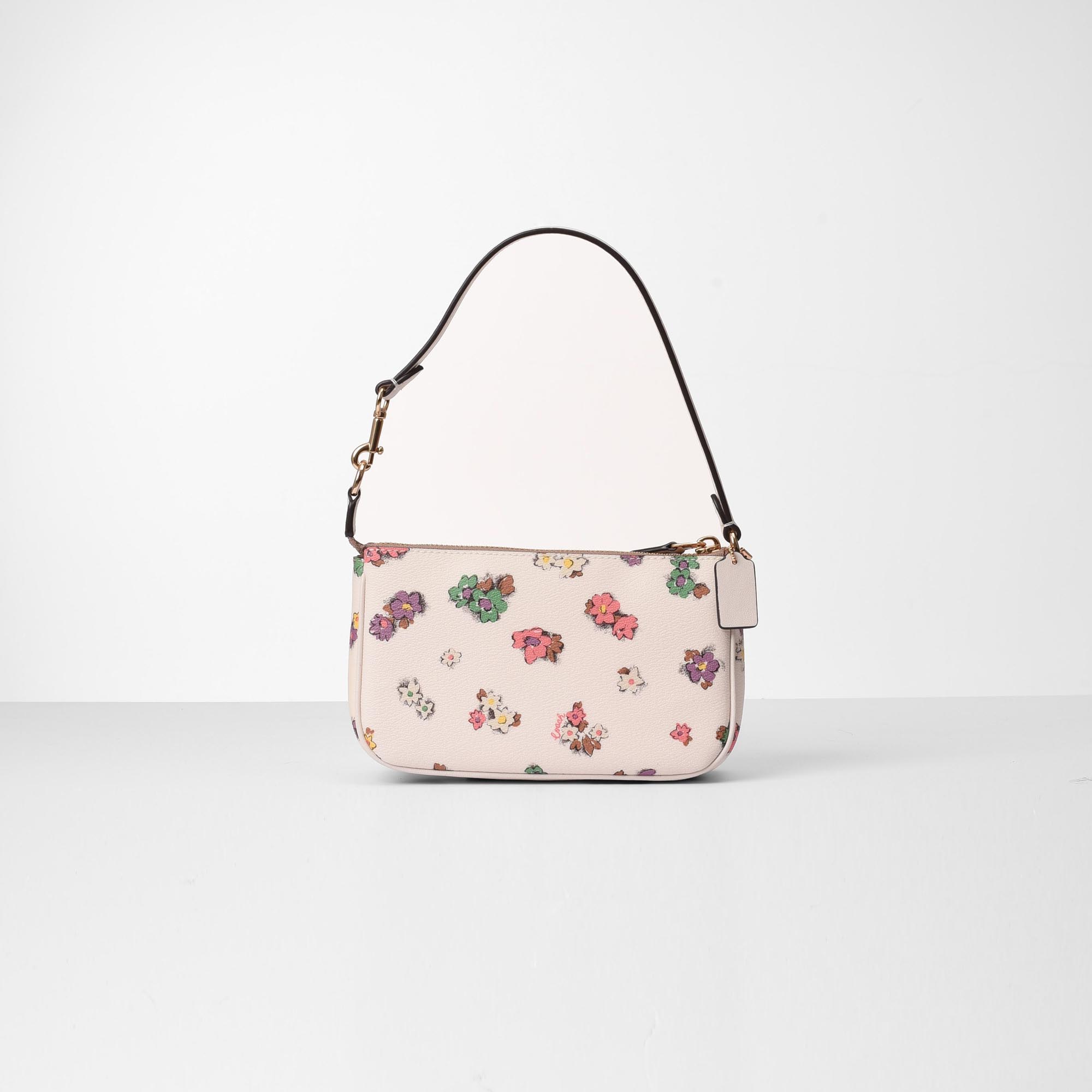 COACH FLORAL FIELD NOLITA BAG - WHITE