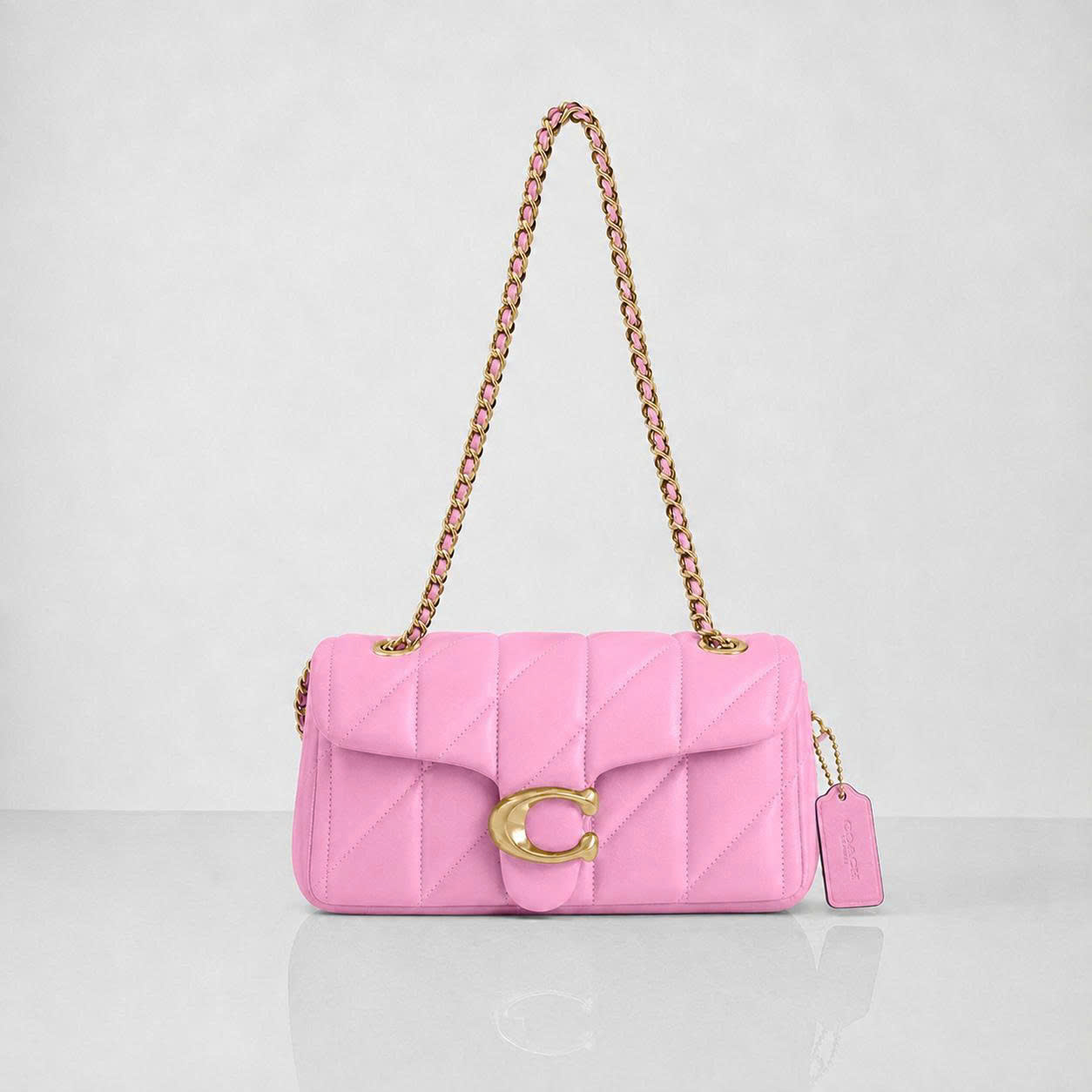 COACH TABBY 20 QUILTED SHOULDER BAG - PINK