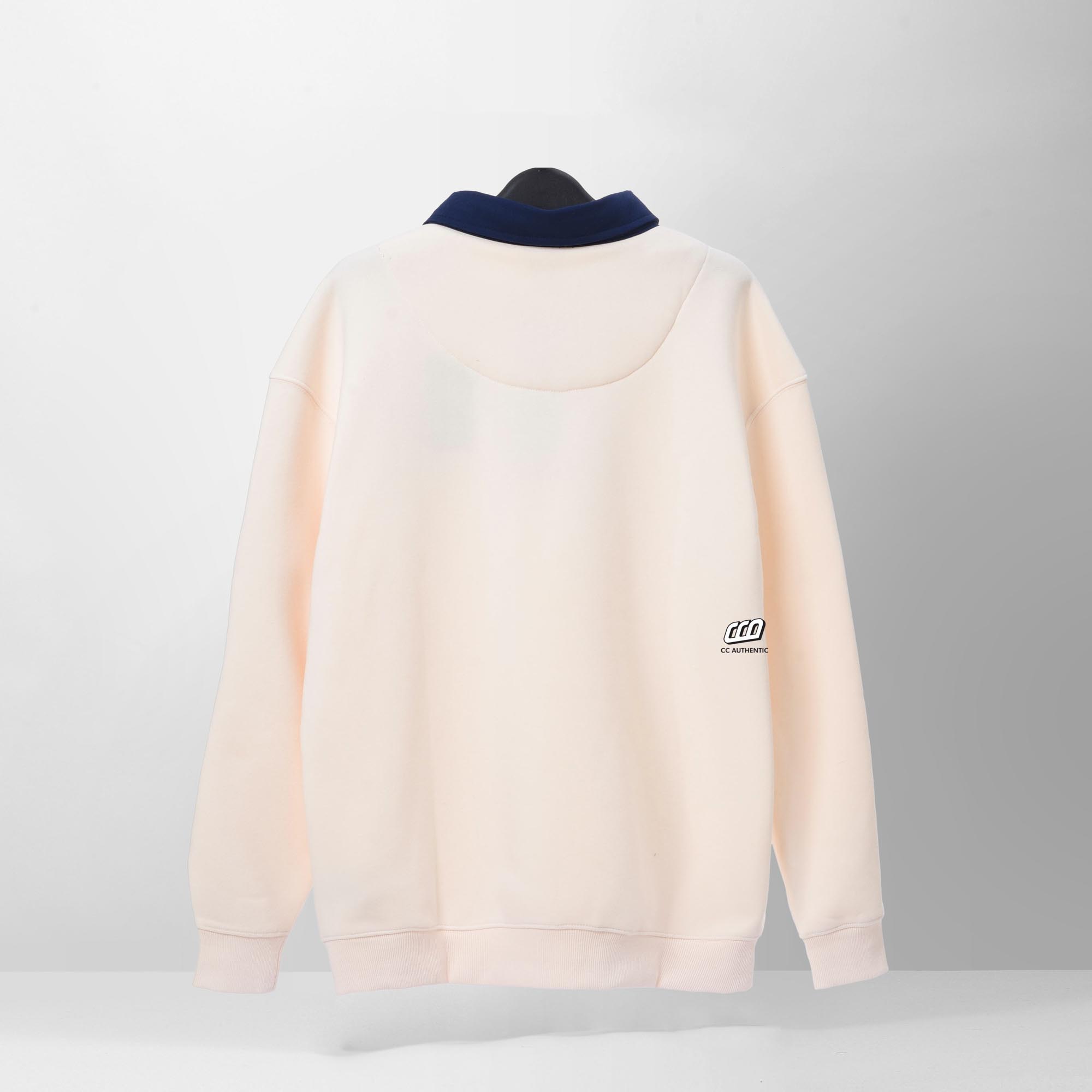 NEW ERA RETRO POLO SWEATER - IVORY