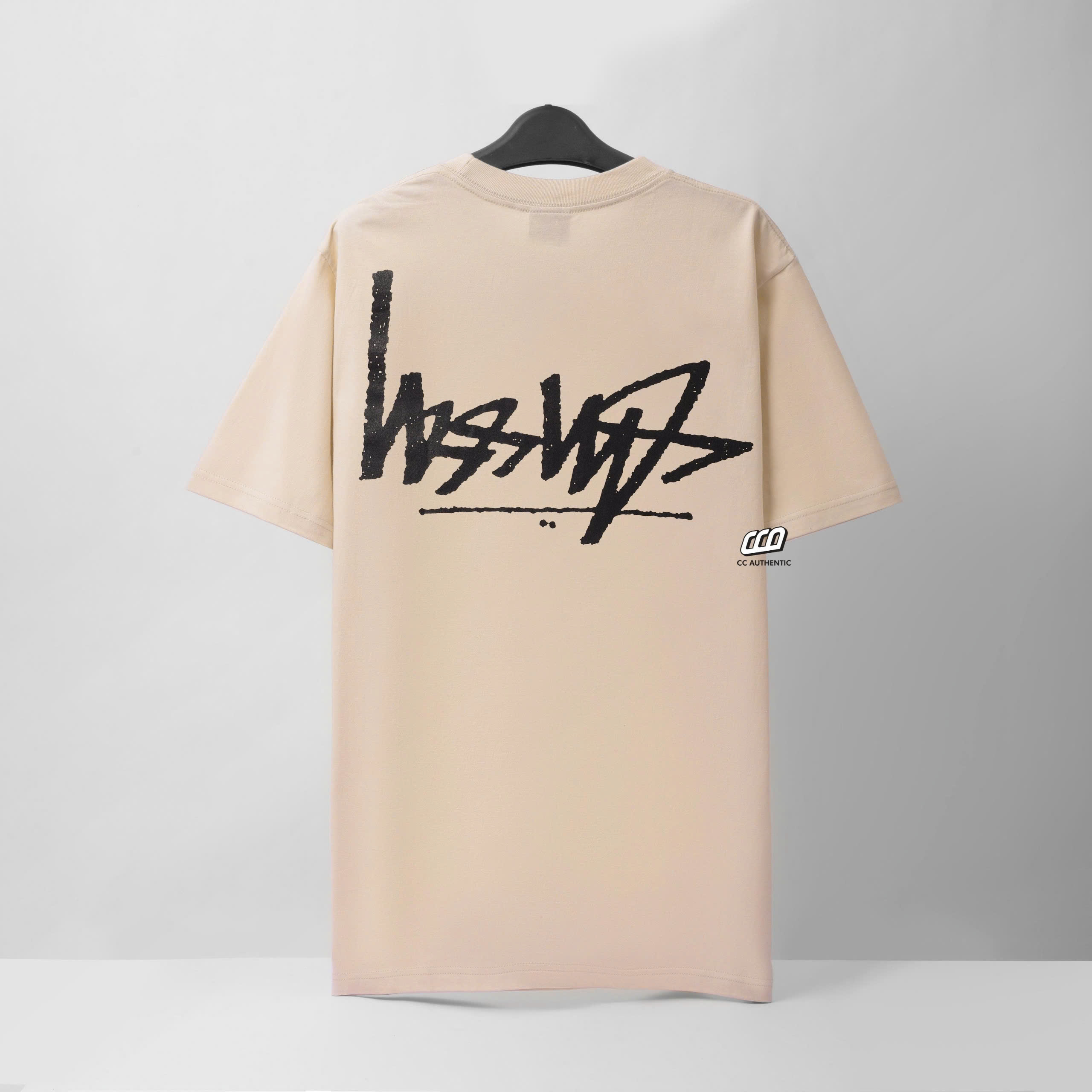 STUSSY FLIPPED T-SHIRT - PUTTY