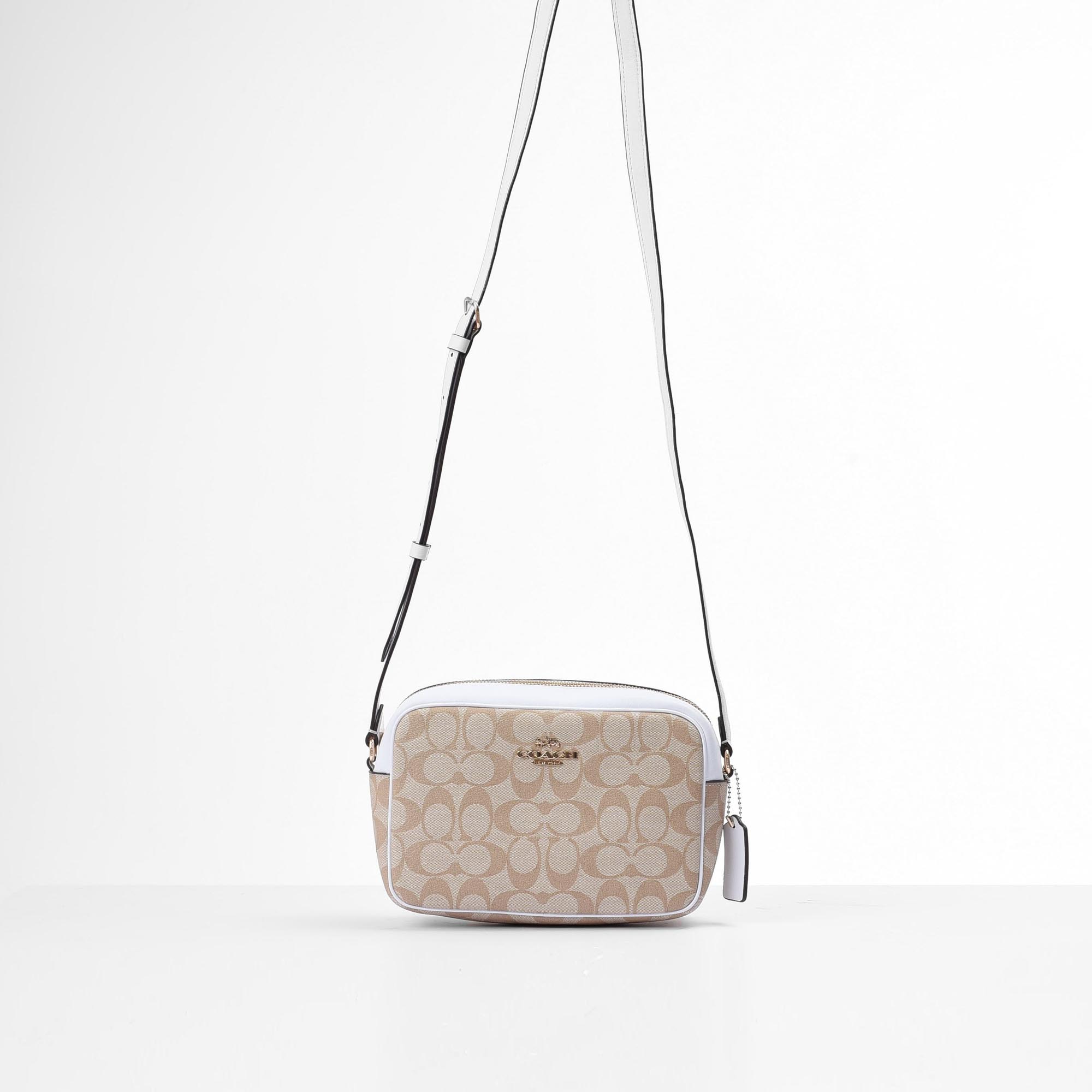 COACH CARTERAS CANVAS CROSS BAG - CREAM