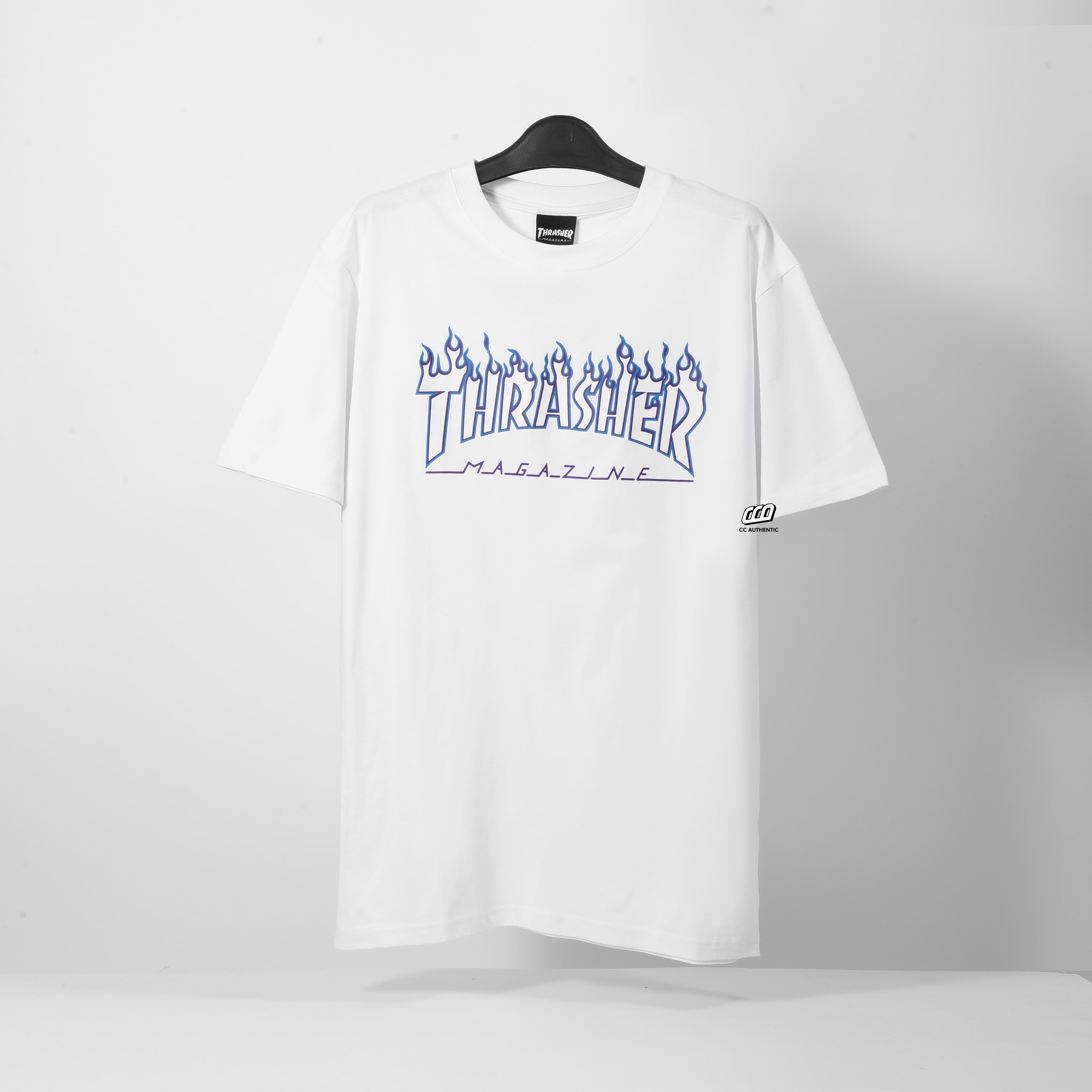THRASHER GHOST FLAME T-SHIRT - WHITE