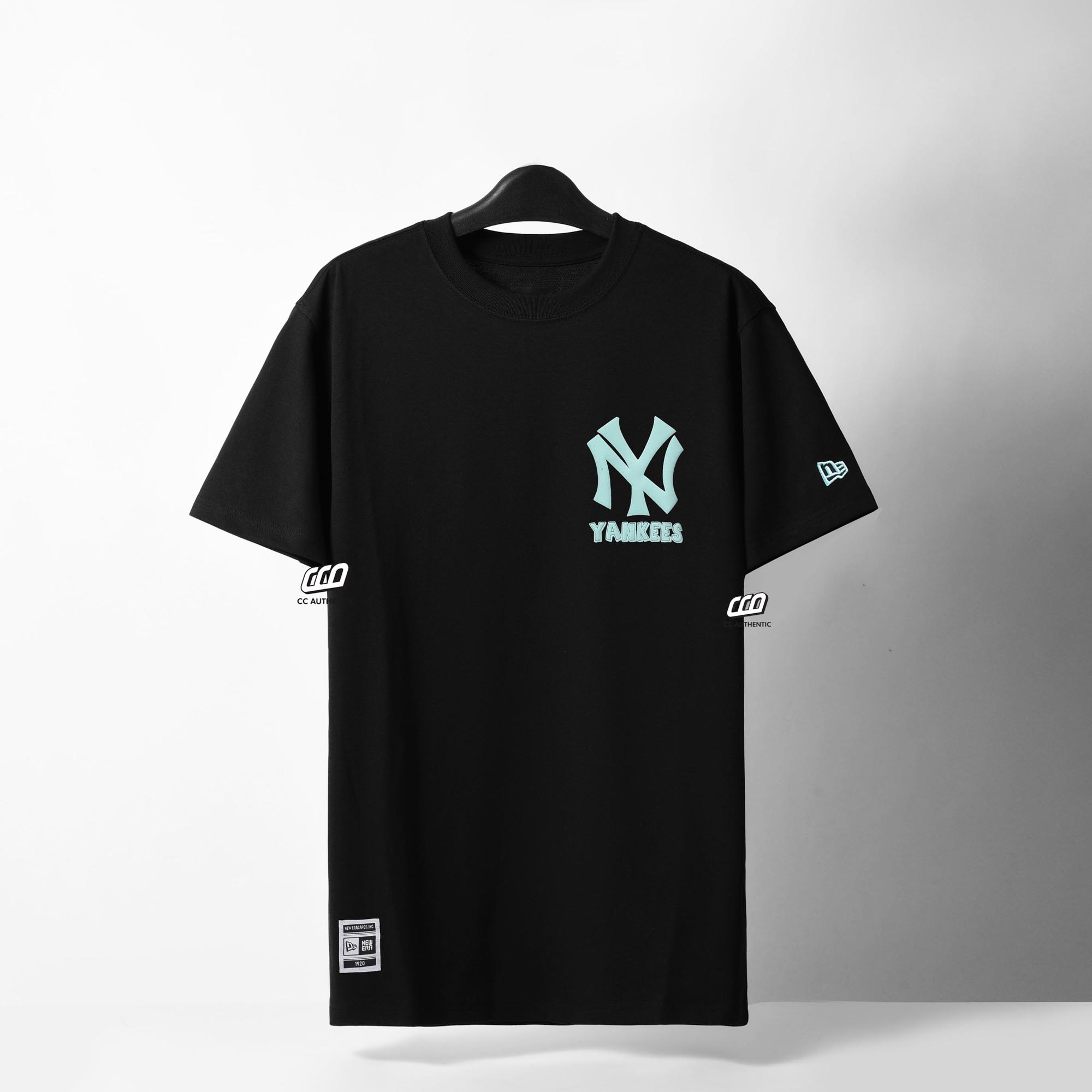 NEW ERA BIG LOGO NYYK T-SHIRT - BLACK/MINT