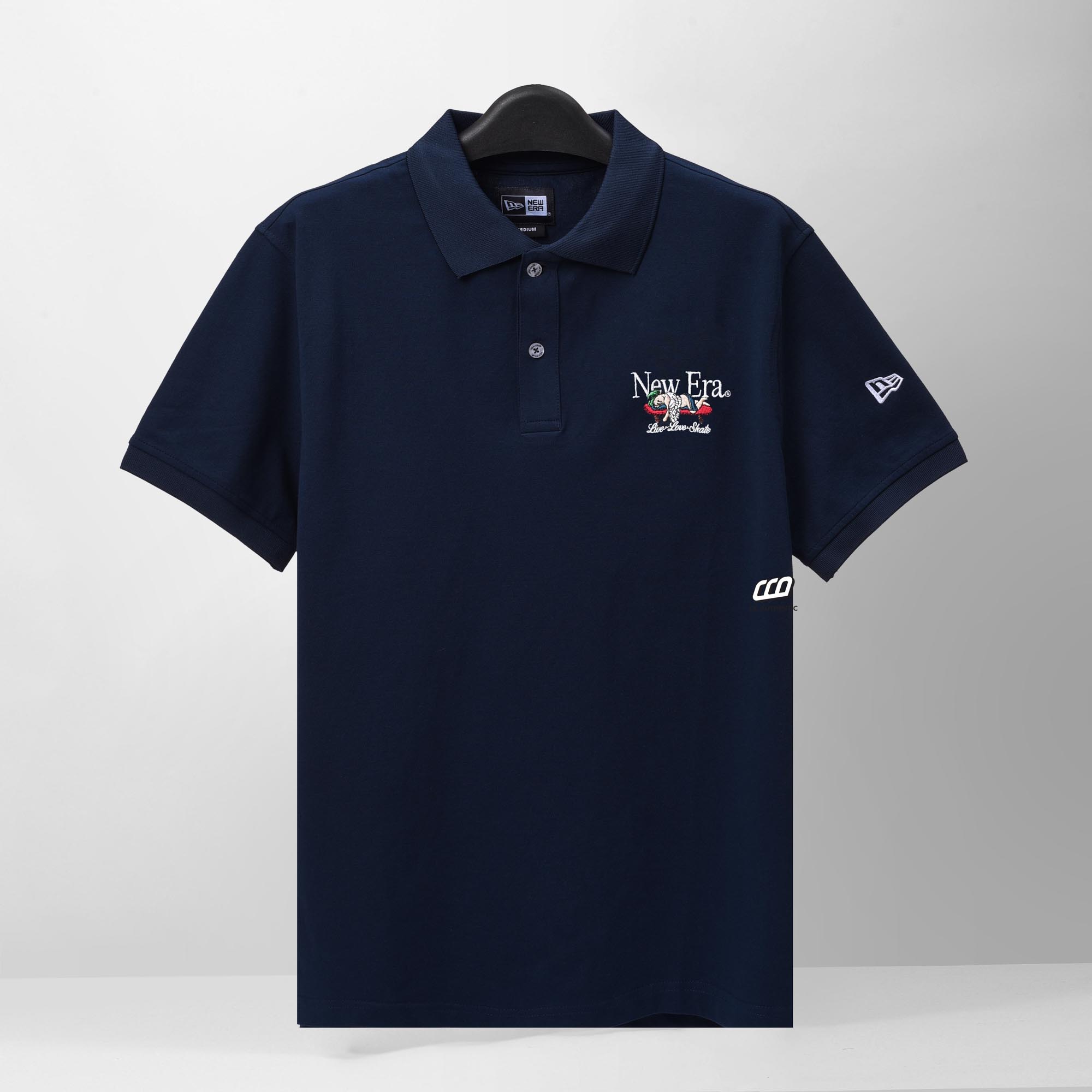 NEW ERA LIVE LOVE POLO SHIRT - NAVY