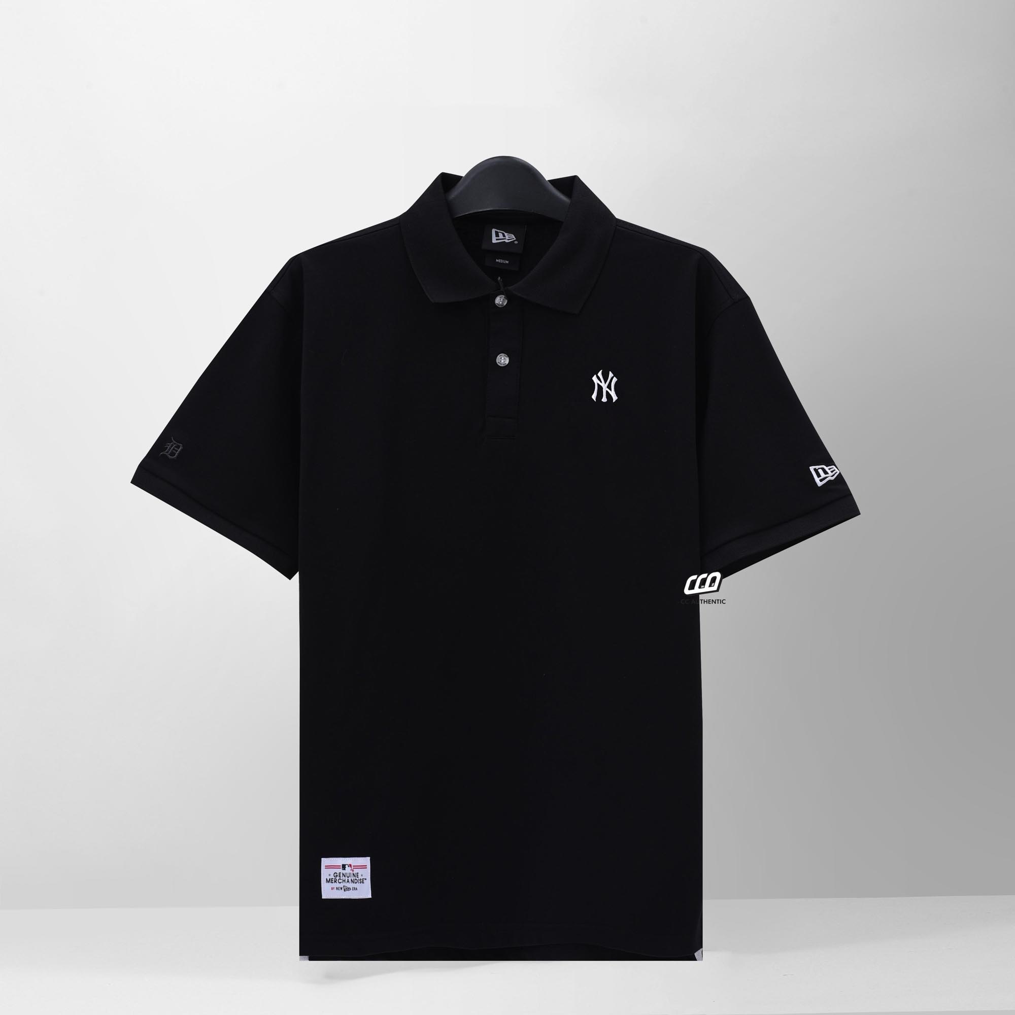 NEW ERA BASIC SMALL LOGO POLO SHIRT - BLACK