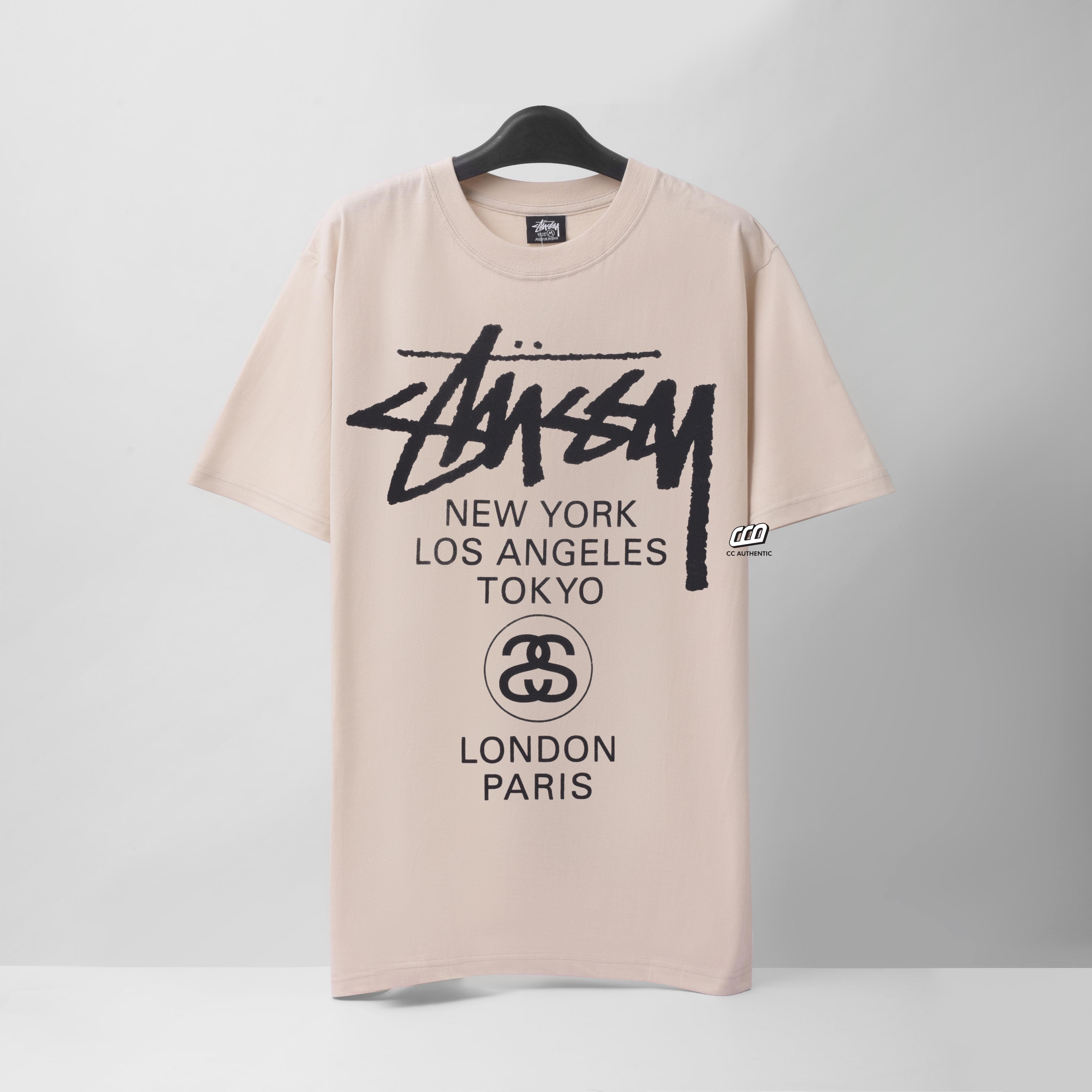 STUSSY WORLD TOUR T-SHIRT - SMOKE