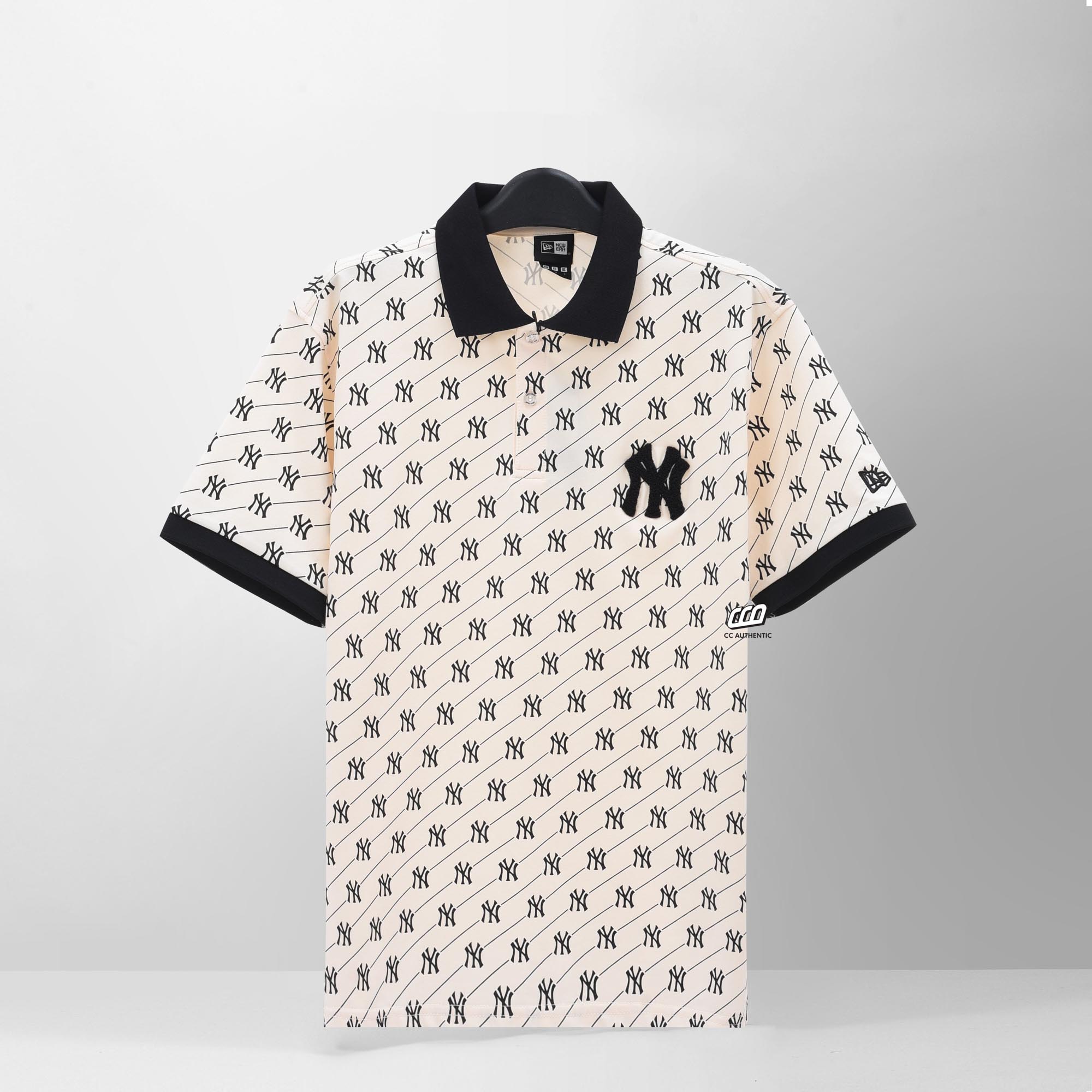 NEW ERA MONO NY POLO SHIRT - IVORY