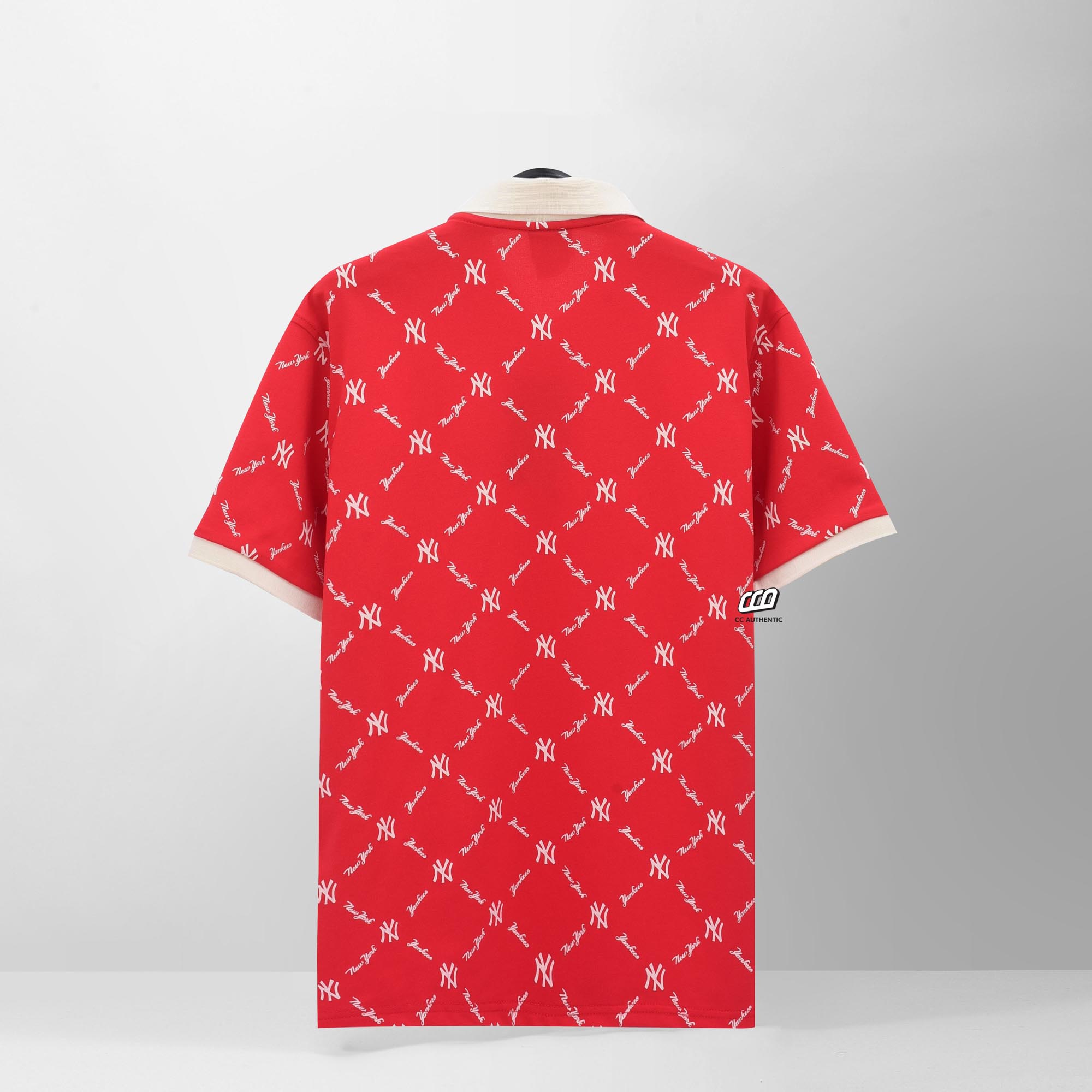 NEW ERA NY MONO POLO SHIRT - RED