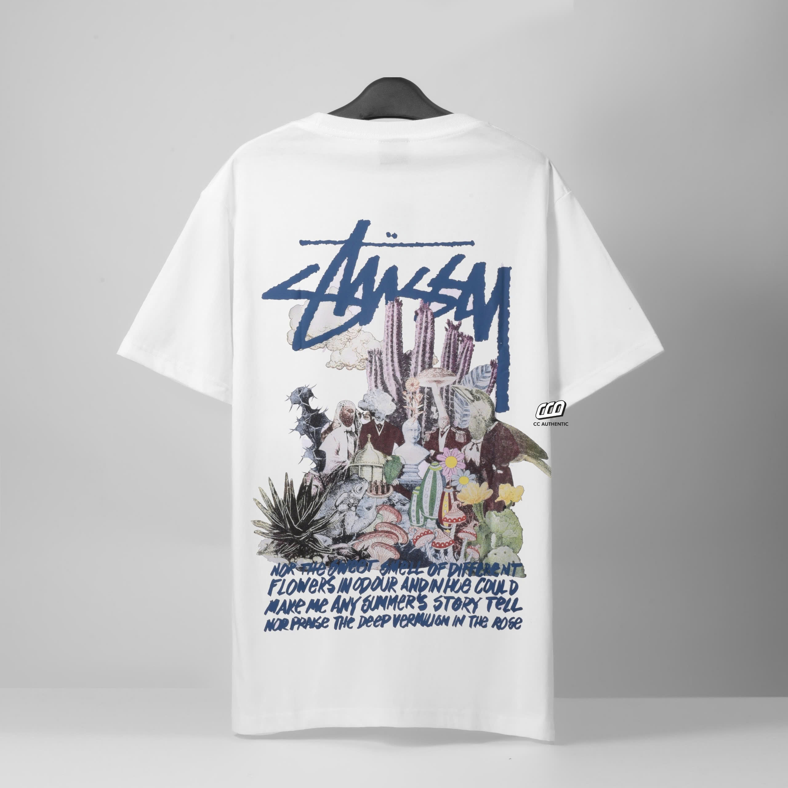 STUSSY PSYCHEDELIC T-SHIRT -  WHITE