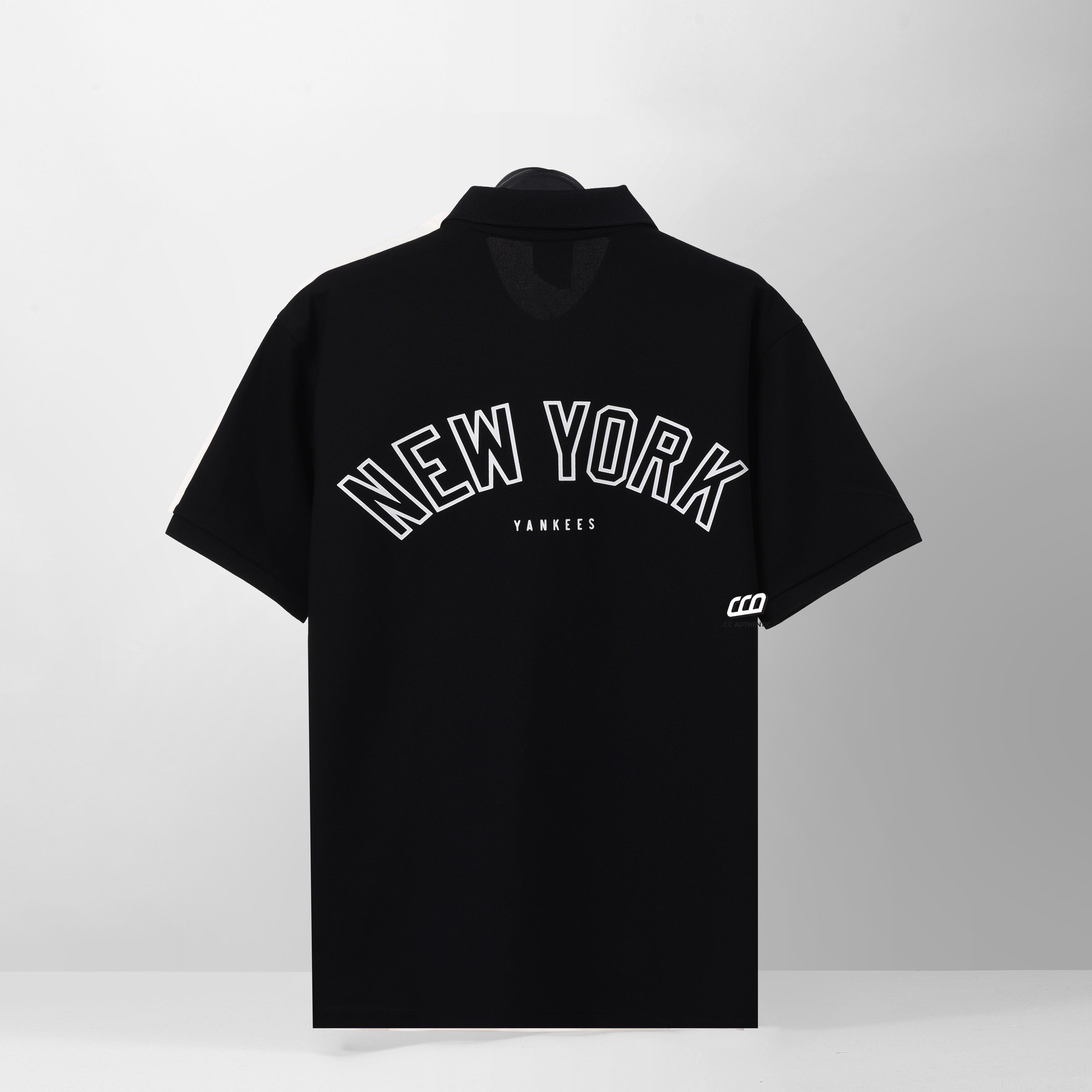 NEW ERA NEW YORK LOGO POLO SHIRT - BLACK