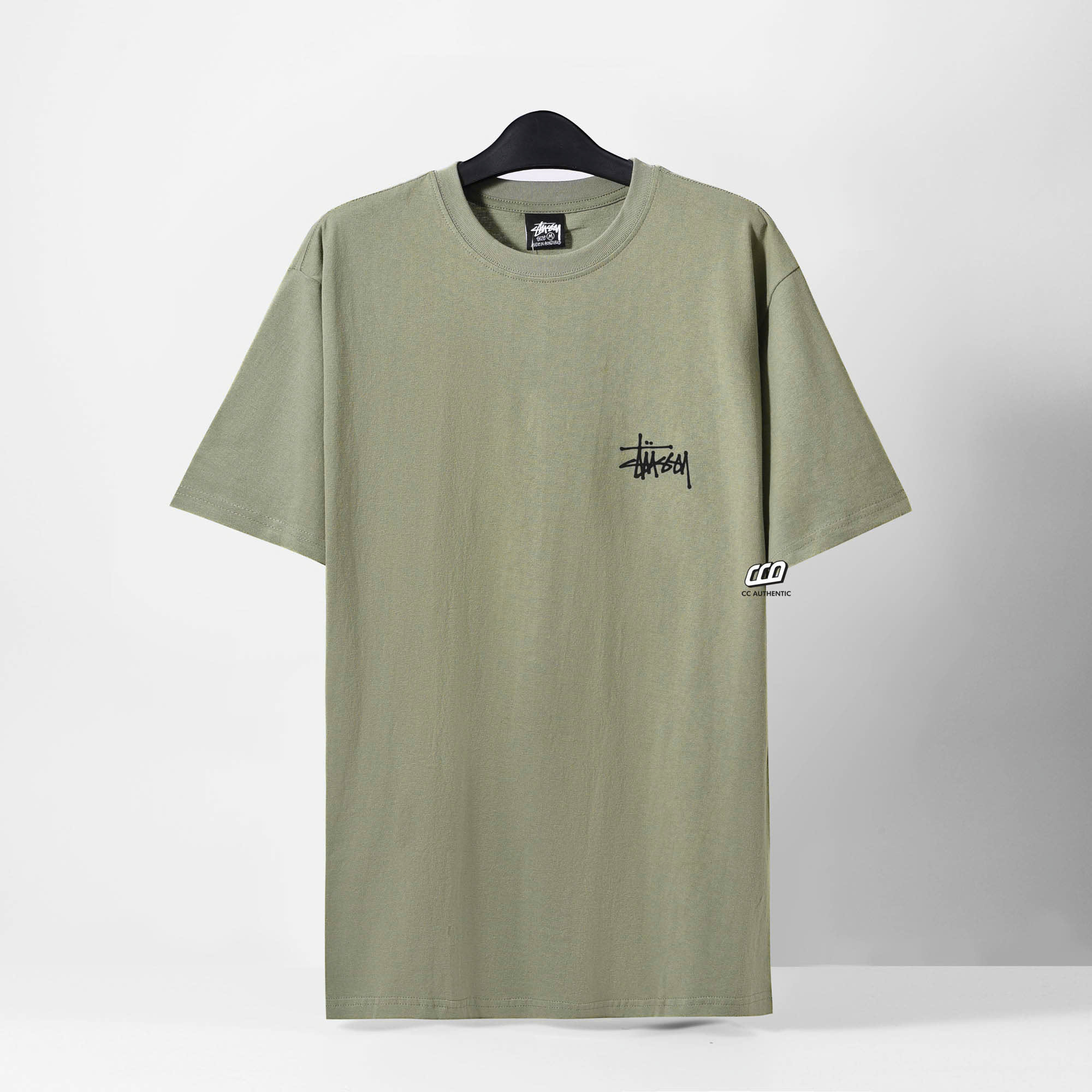 STUSSY BASIC TSHIRT -ARTICHOKE