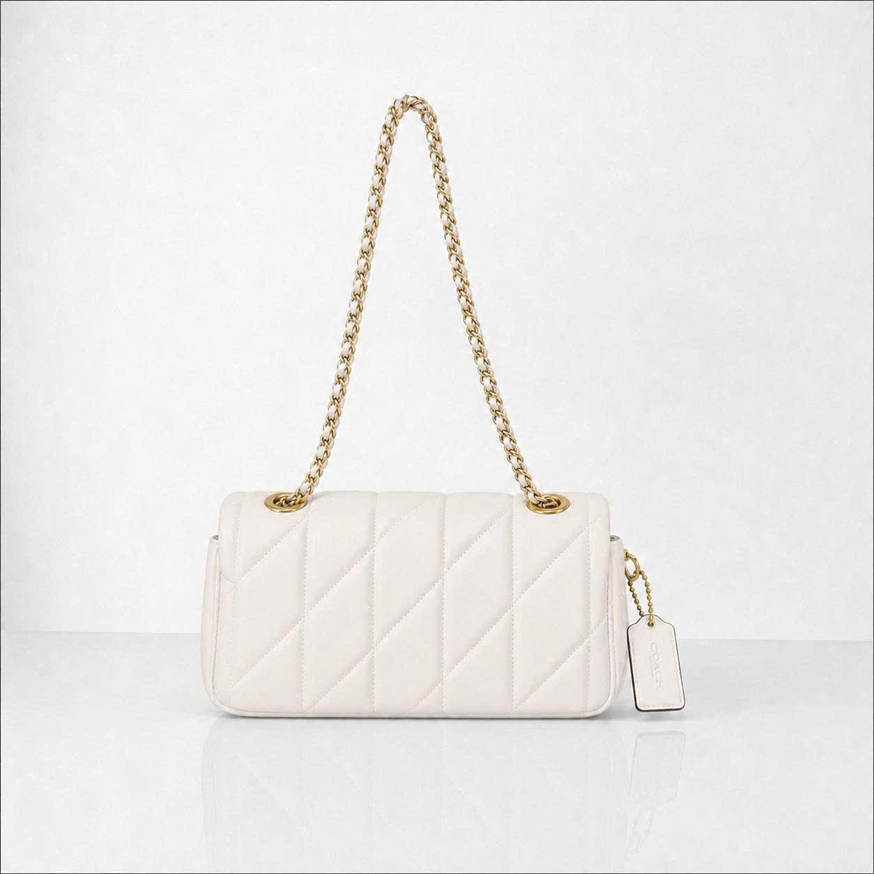 COACH TABBY 20 QUILTED SHOULDER BAG - WHITE