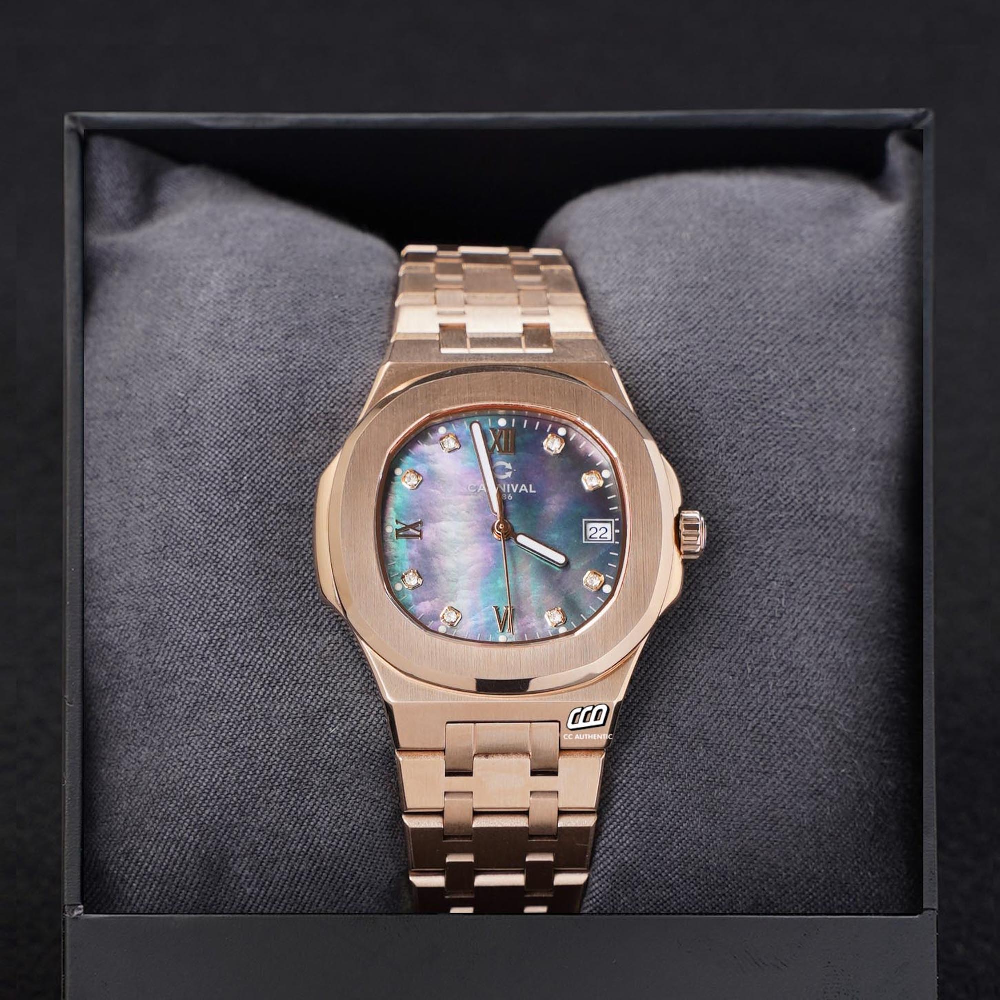 ĐỒNG HỒ NỮ CARNIVAL 8160L VH DK QUAZT 34MM