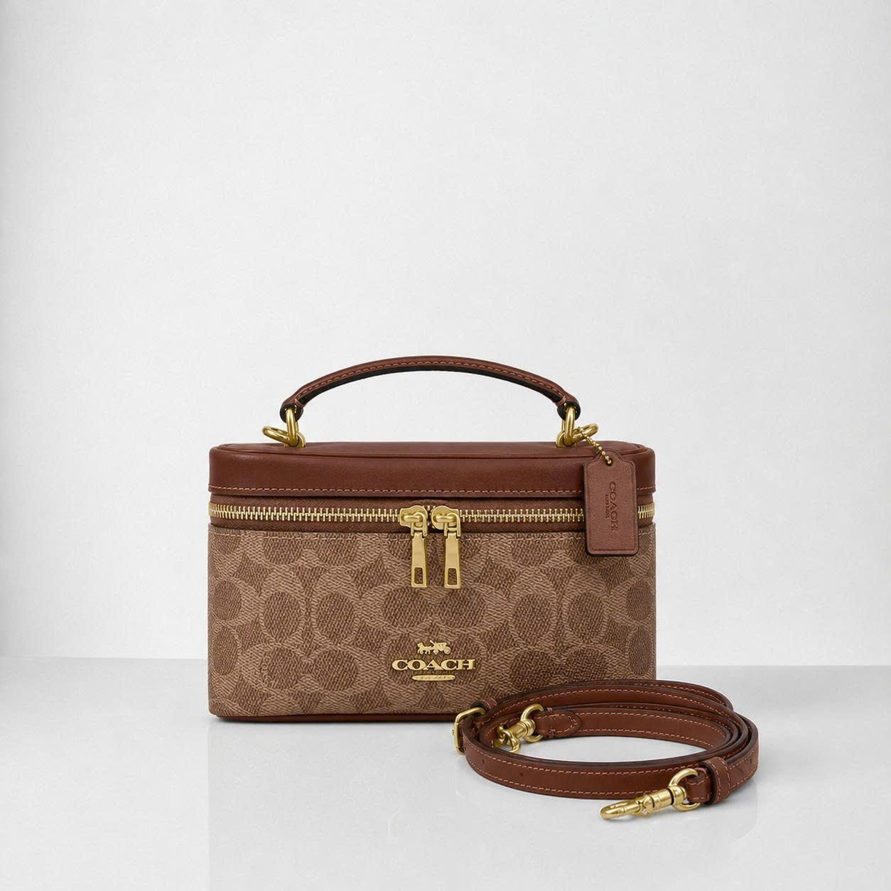 COACH SIGNATURE RAINER CROSSBODY BAG - BROWN