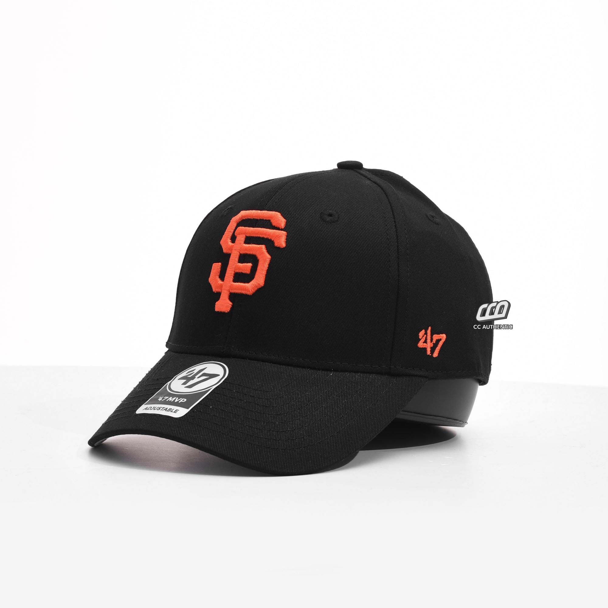 47 SF ORANGE LOGO CAP - BLACK