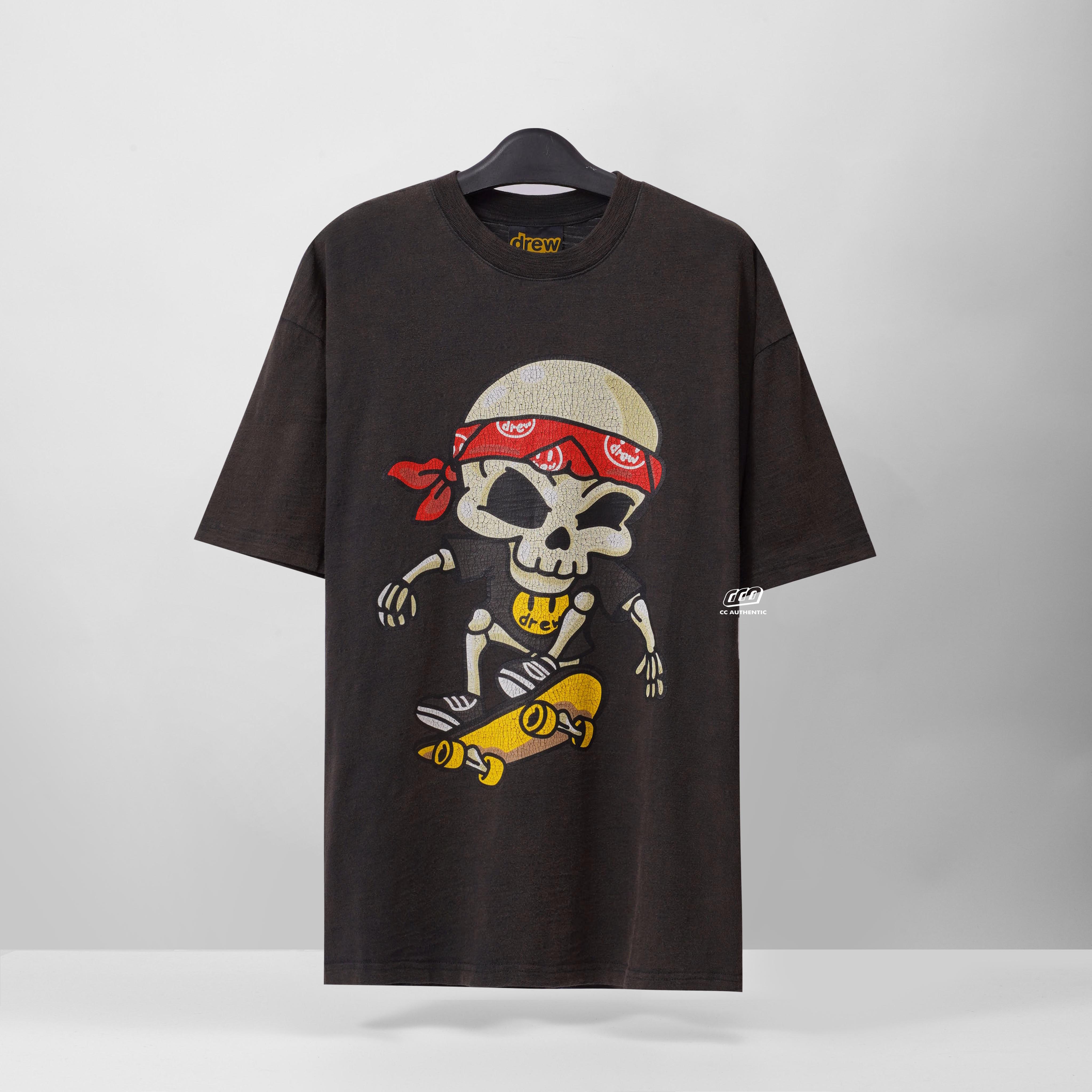 DREW HOUSE HEARTY VINTAGE SS T-SHIRT - BLACK