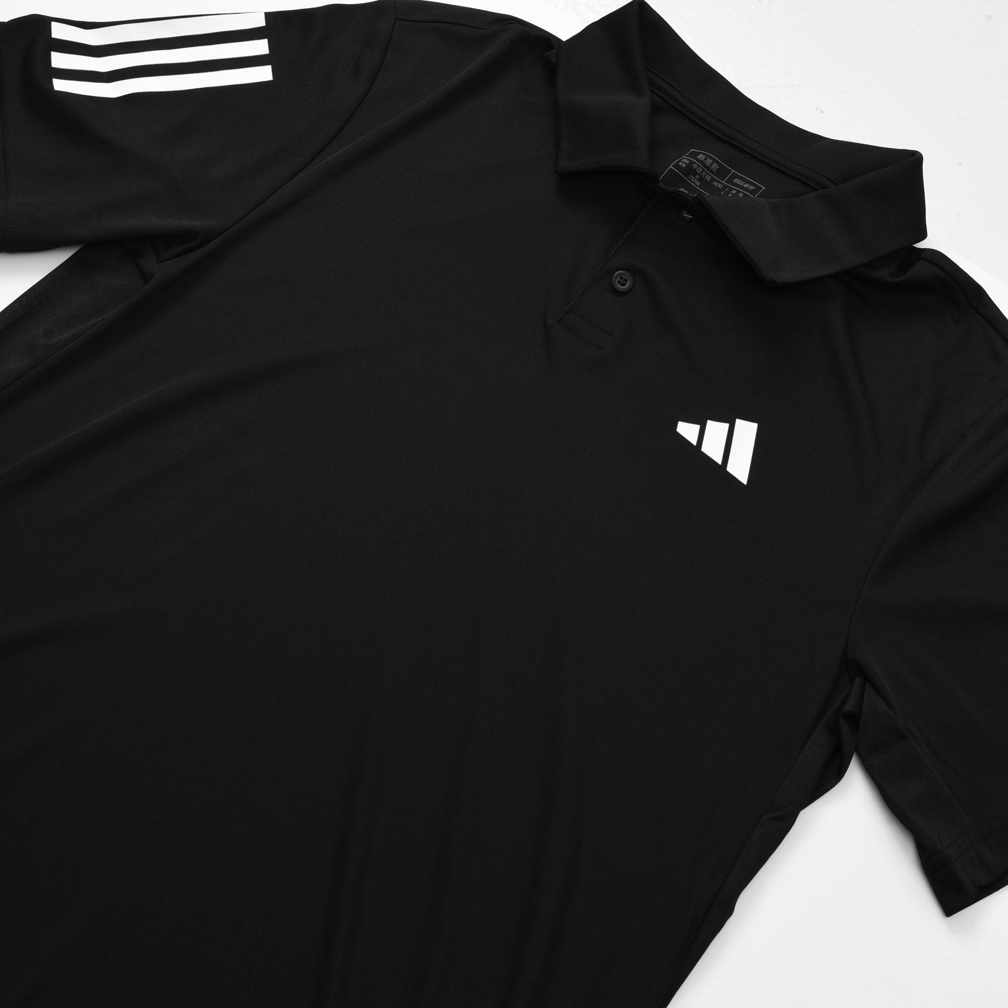 ADIDAS CLUB 3STR POLO SHIRT - BLACK