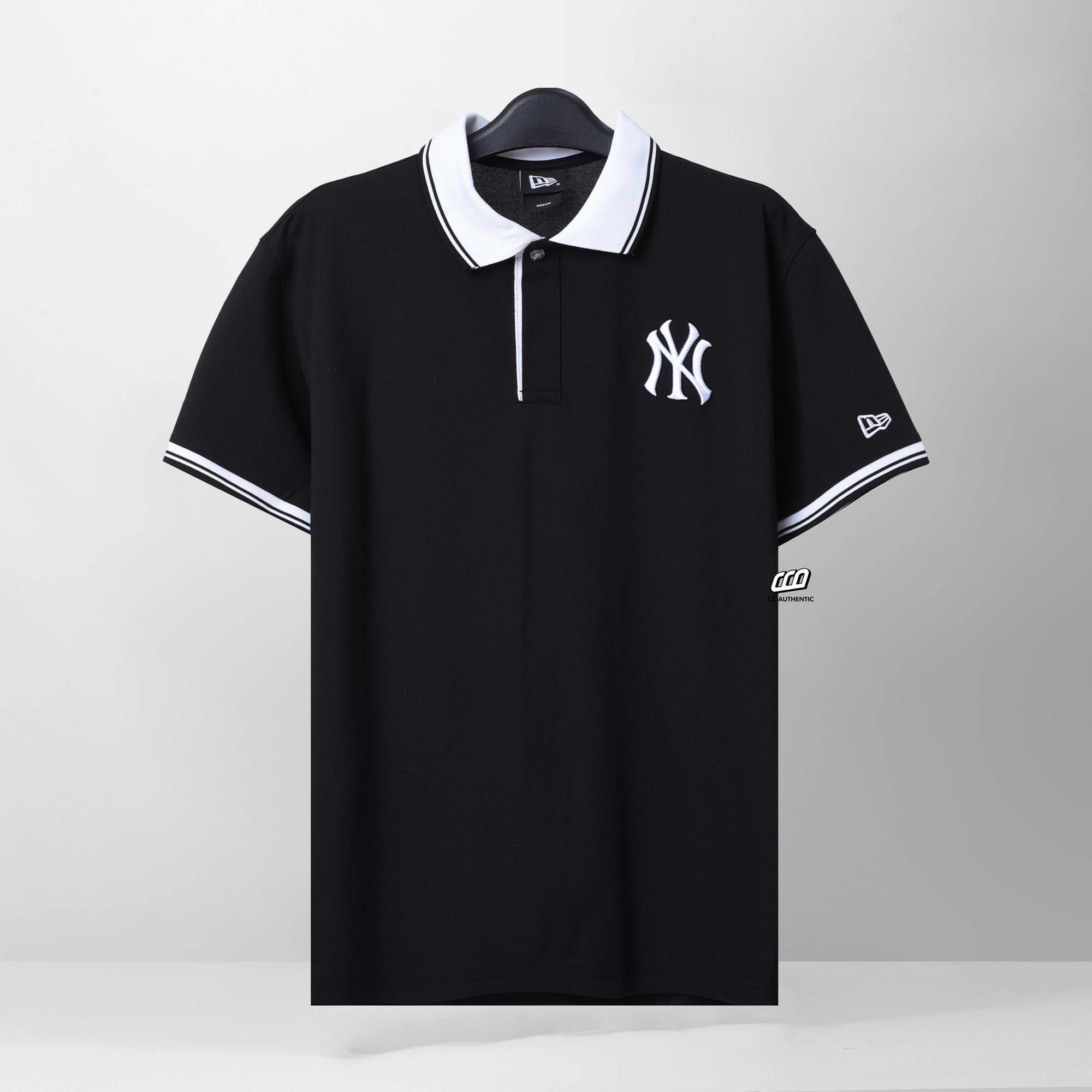NEW ERA NY CLASS POLO SHIRT - BLACK