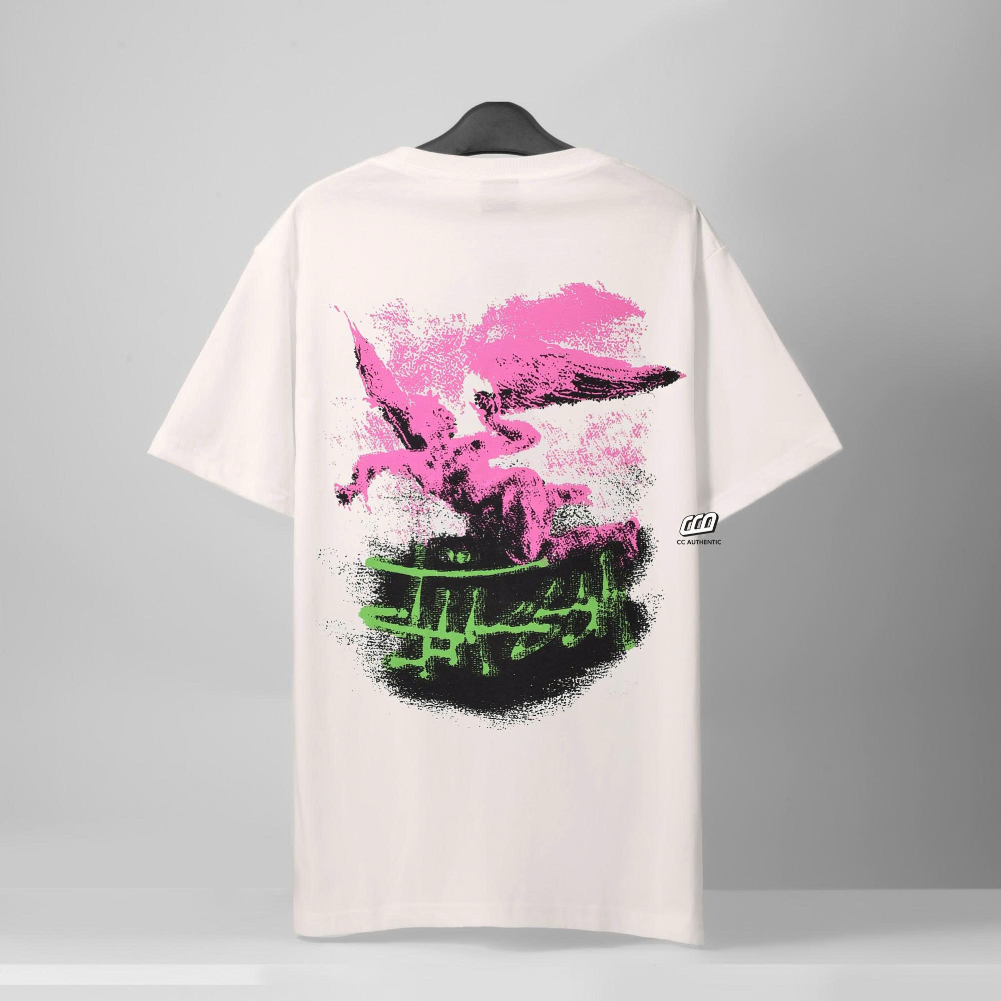 STUSSY FALLEN ANGEL DYED T-SHIRT - NATURAL