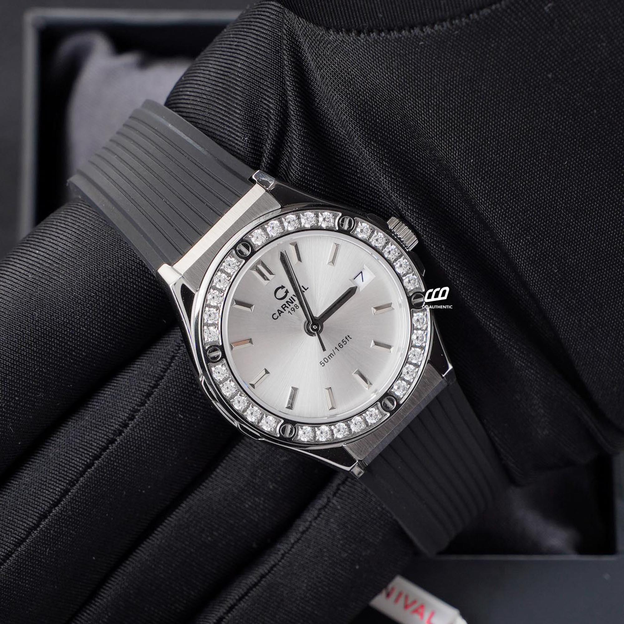 ĐỒNG HỒ NỮ CARNIVAL 8168L2 VT DCS T QUAZT 34MM