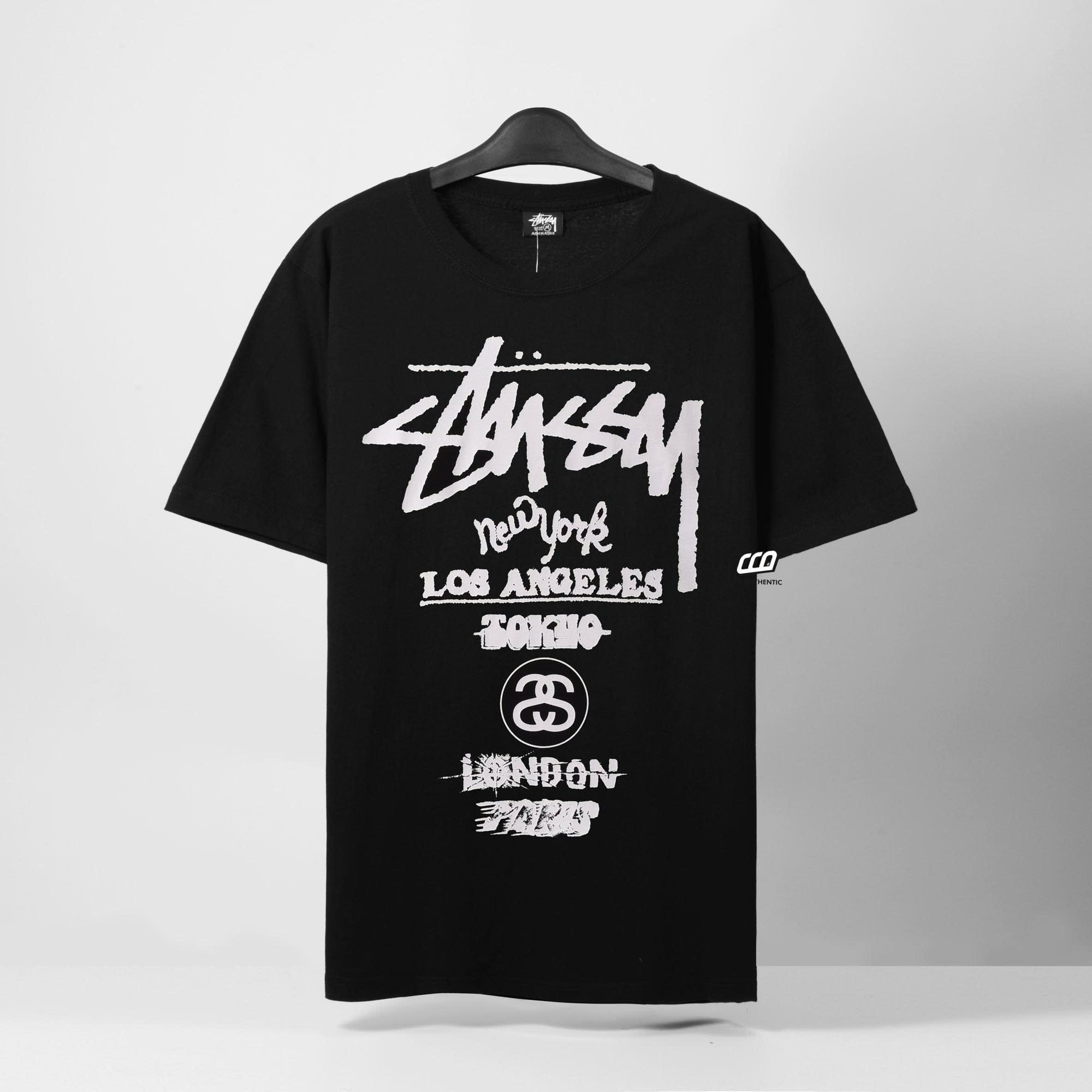 STUSSY TOUR T-SHIRT - BLACK