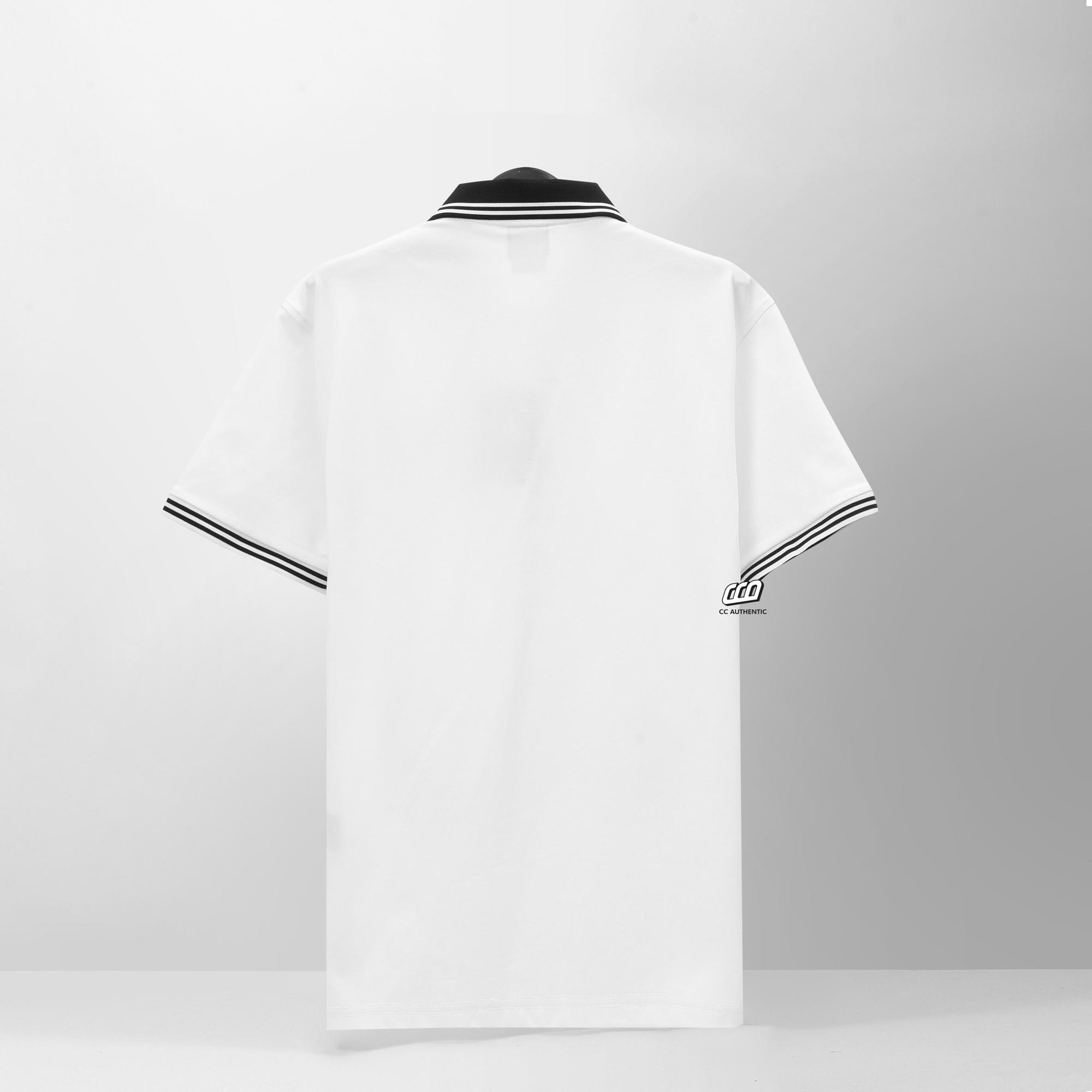 NEW ERA NY LOGO POLO SHIRT - WHITE