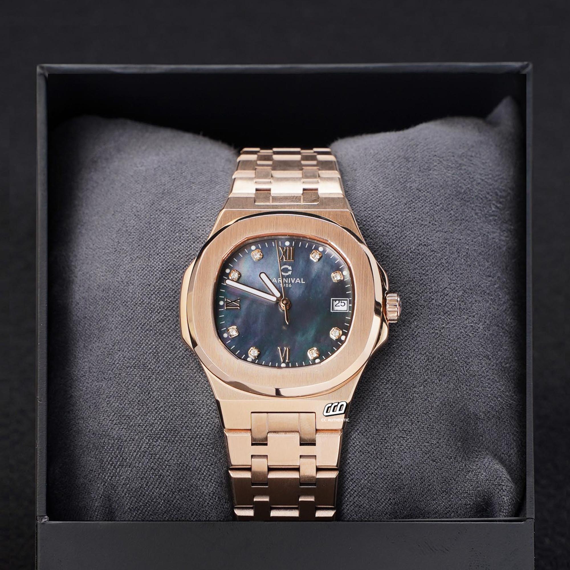 ĐỒNG HỒ NỮ CARNIVAL 8160L VH DK QUAZT 34MM