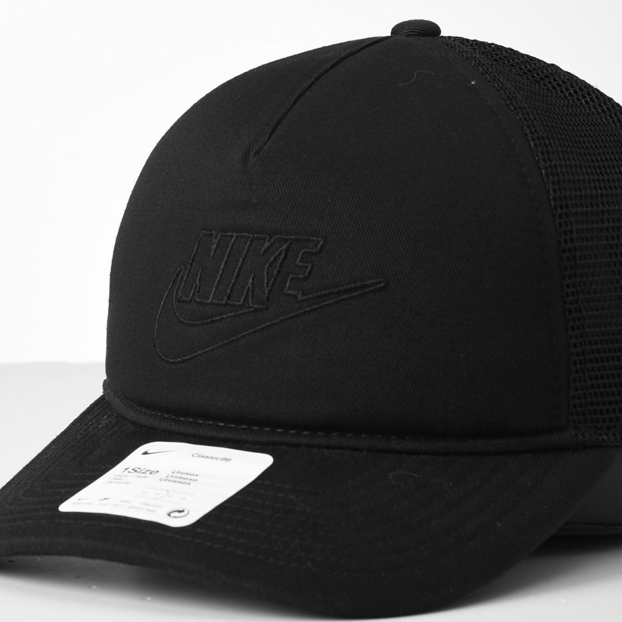 NIKE FUTURA BLACK TRUCKER HAT - BLACK