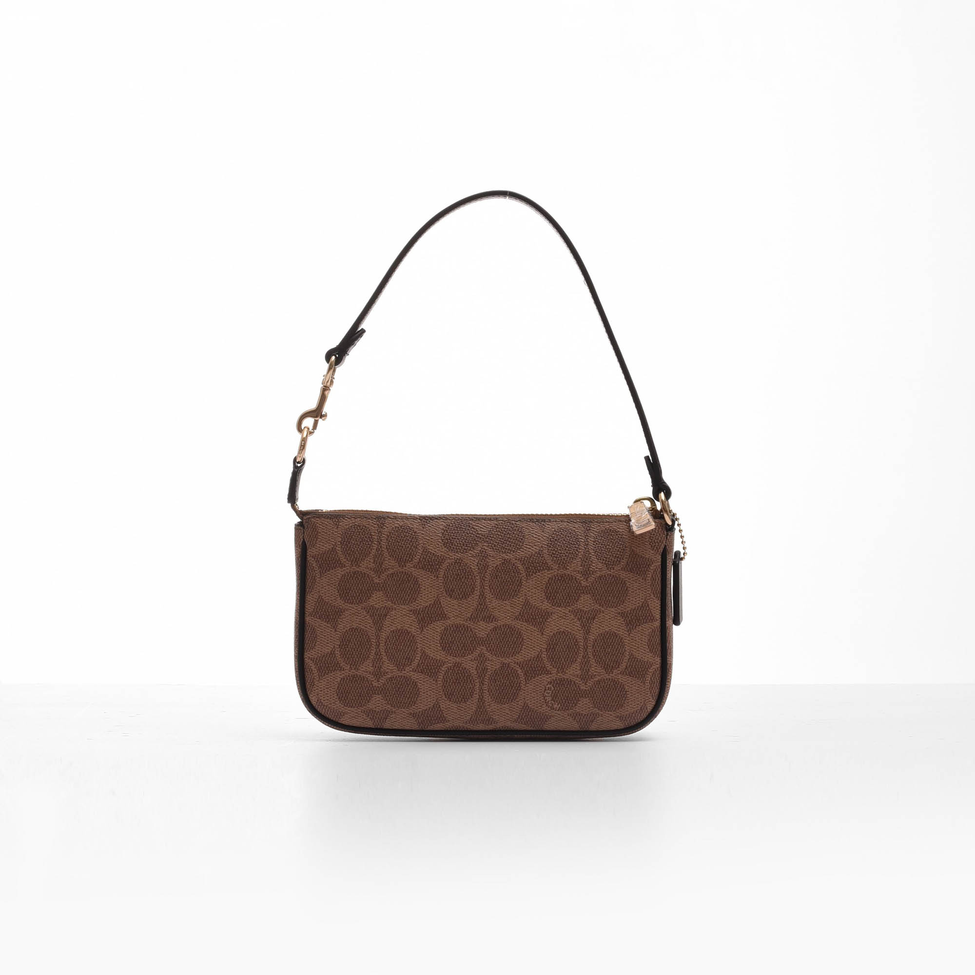 COACH SIGNATURE NOLITA BAG - BROWN/BLACK