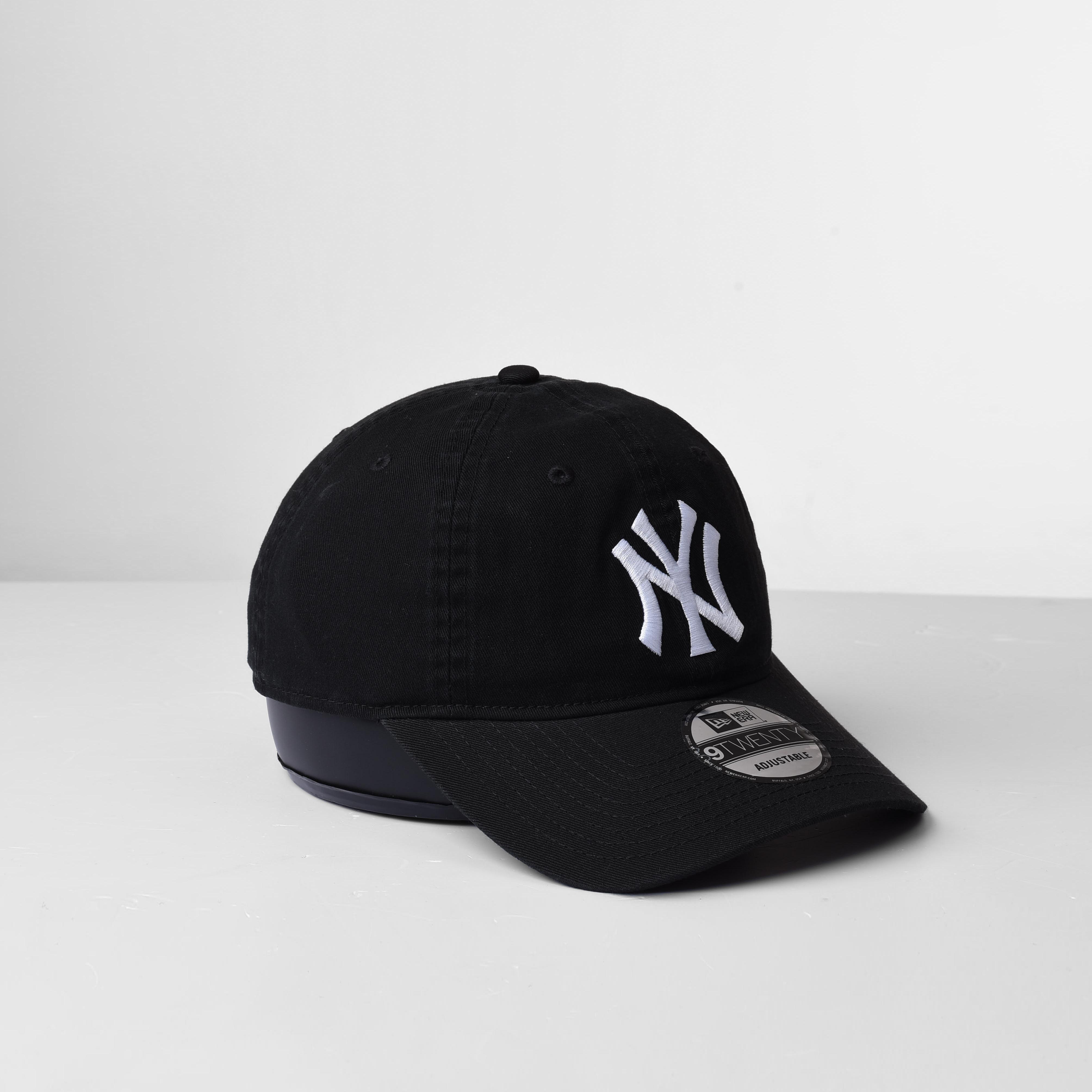 NEW ERA NY WHITE LOGO CAP - BLACK
